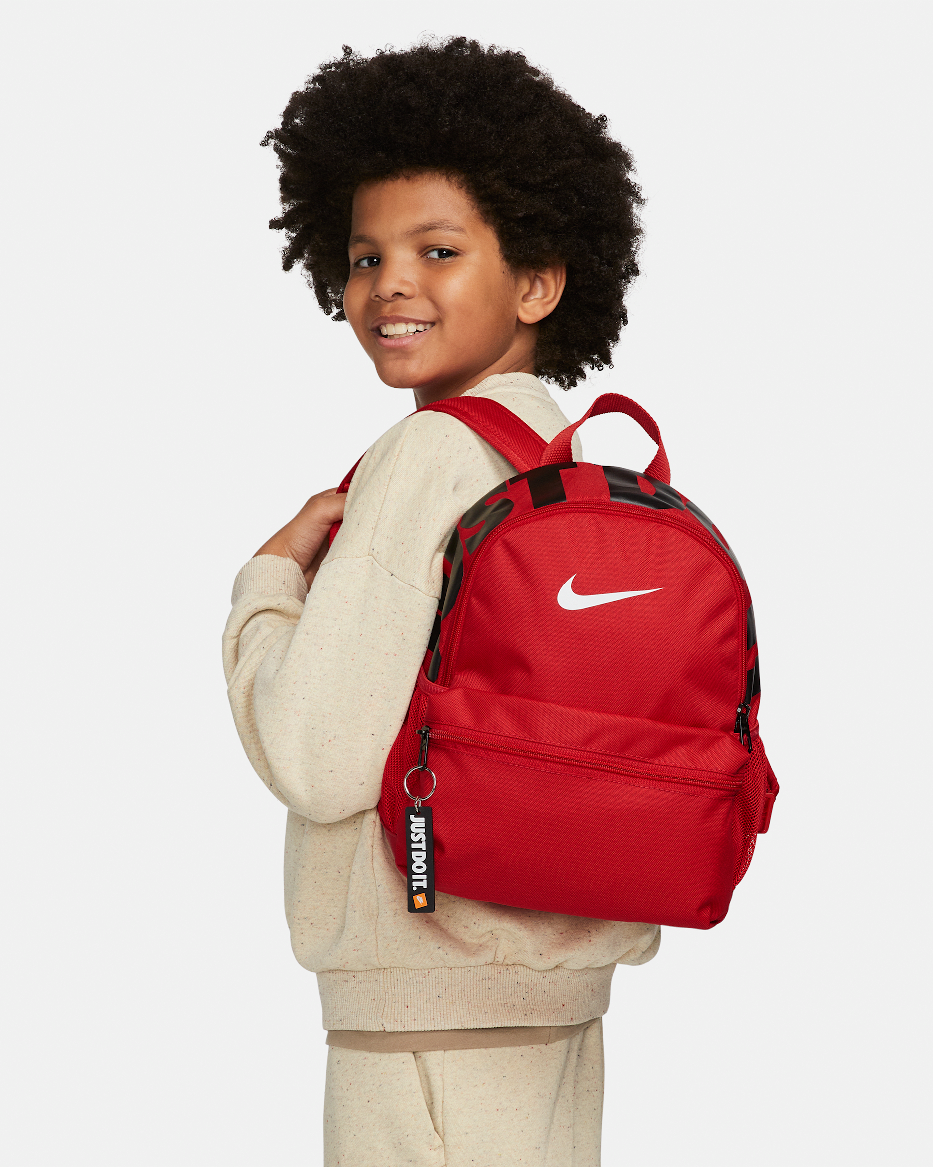 Nike Brasilia JDI Kids' Mini Backpack (11L) - University Red/Black/White