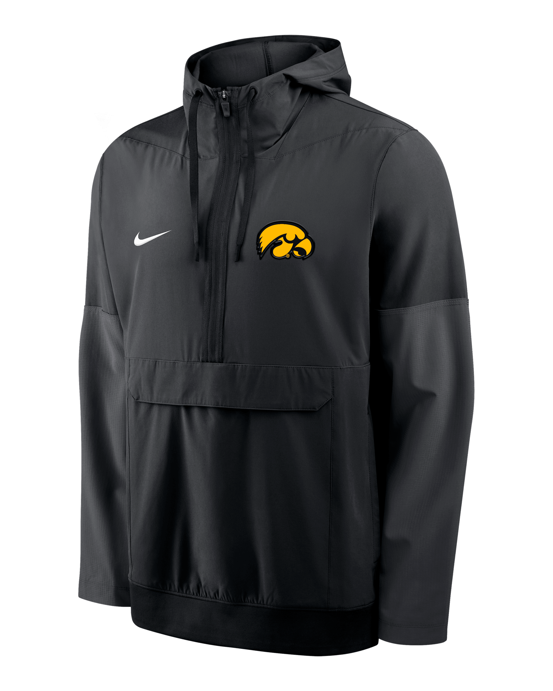 Iowa Anorak Men's Nike College 1/2-Zip Hooded Jacket - Black