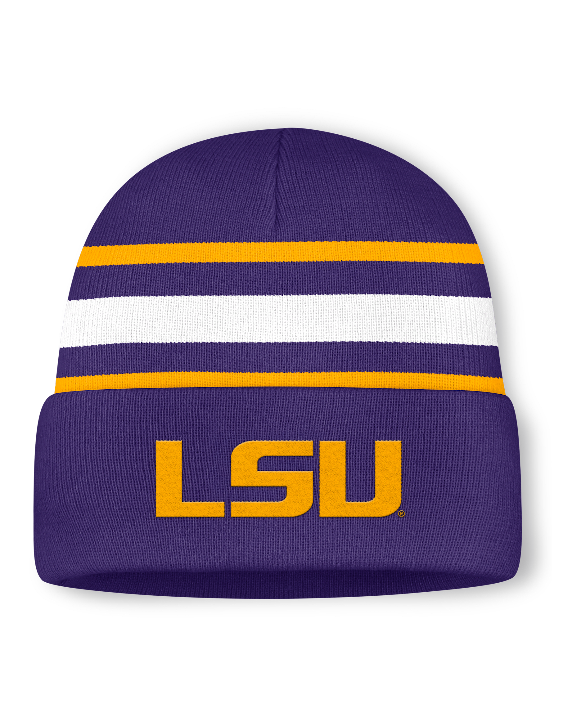 Gorro con dobladillo universitario Nike para hombre LSU Primetime Utility Campus - Morado