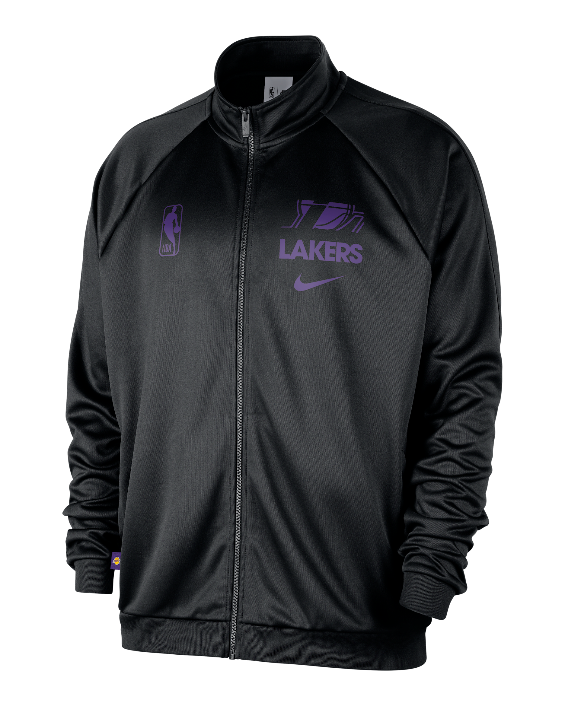 Los Angeles Lakers Club Courtside Men's Nike NBA Poly-Knit Track Jacket - Black