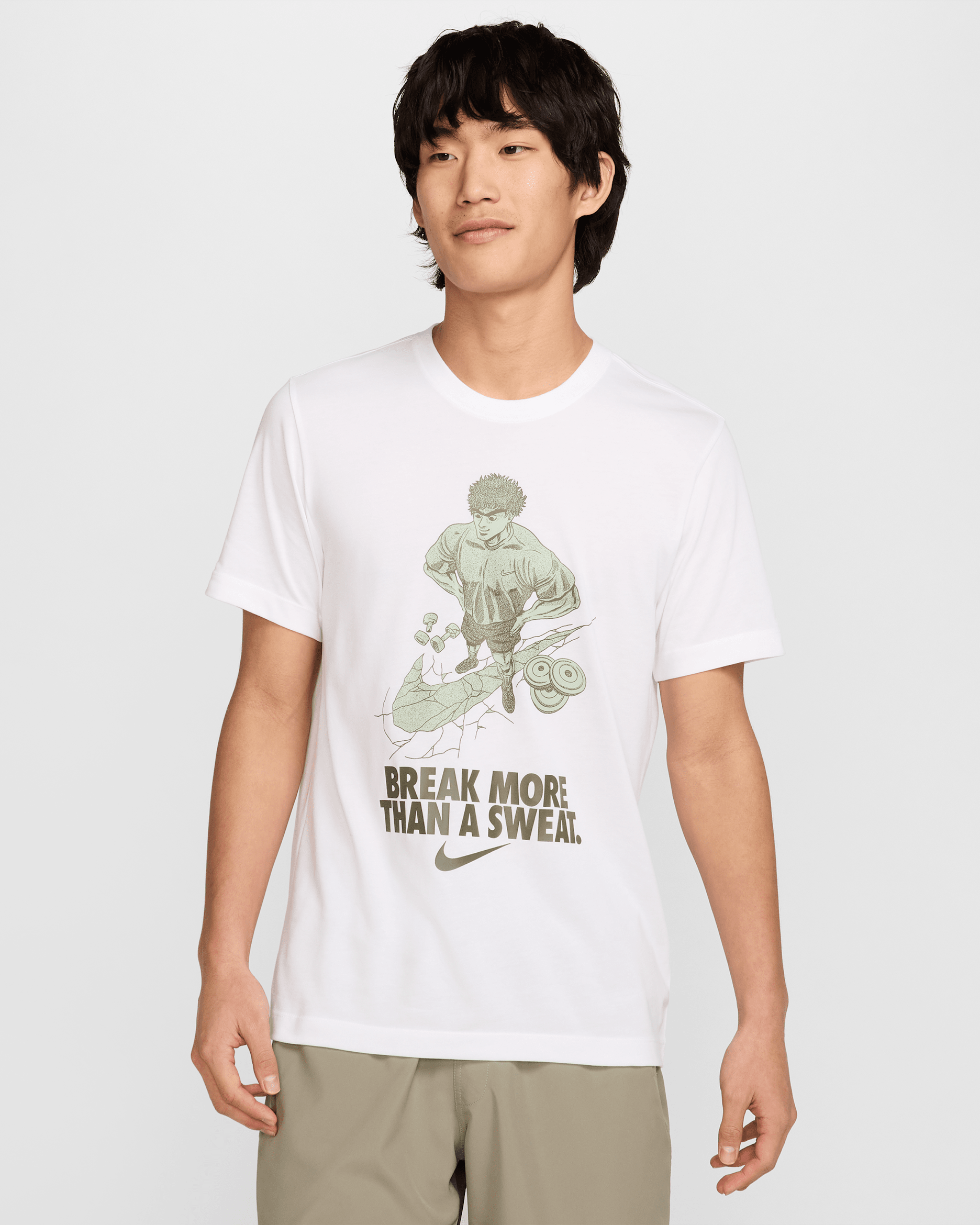 Nike Men's Dri-FIT Fitness T-Shirt - White