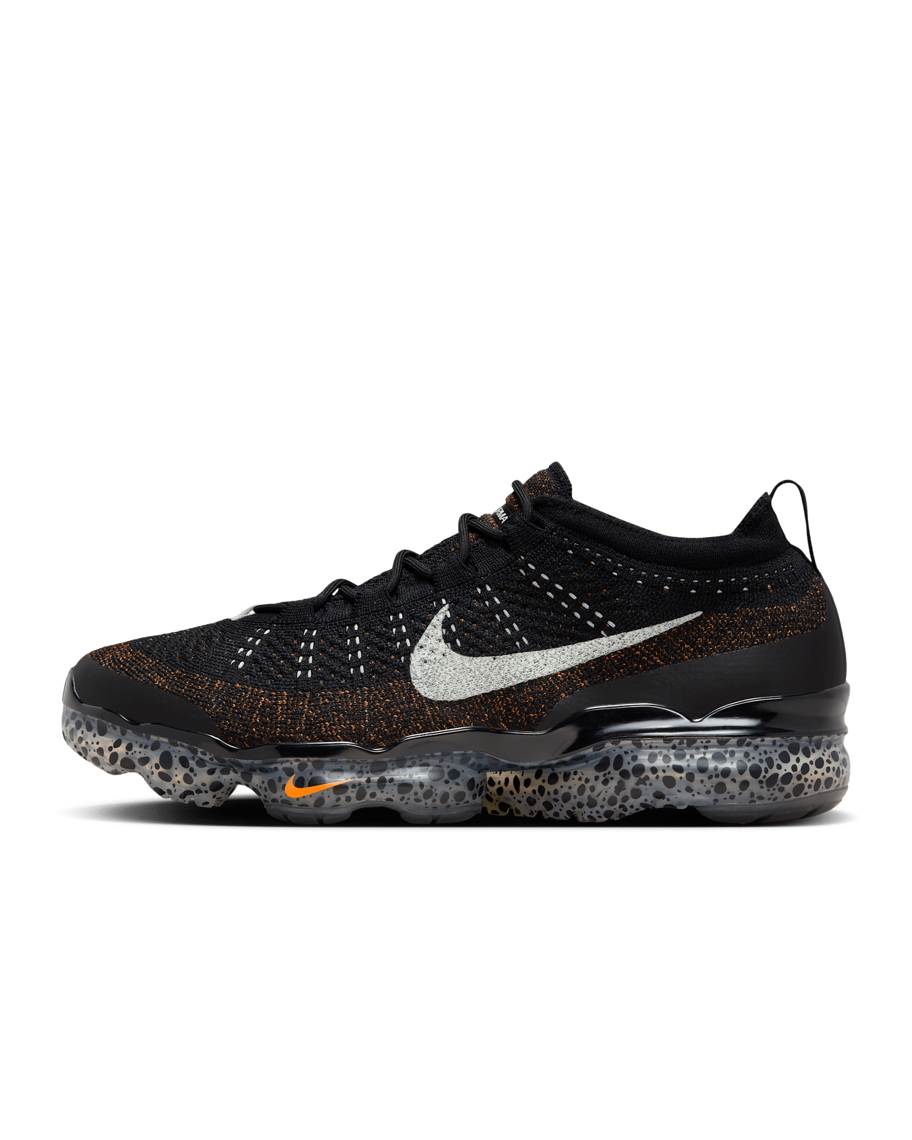 Nike Air VaporMax 2023 Flyknit Electric Men's Shoes - Black/Black/Total Orange/Light Silver