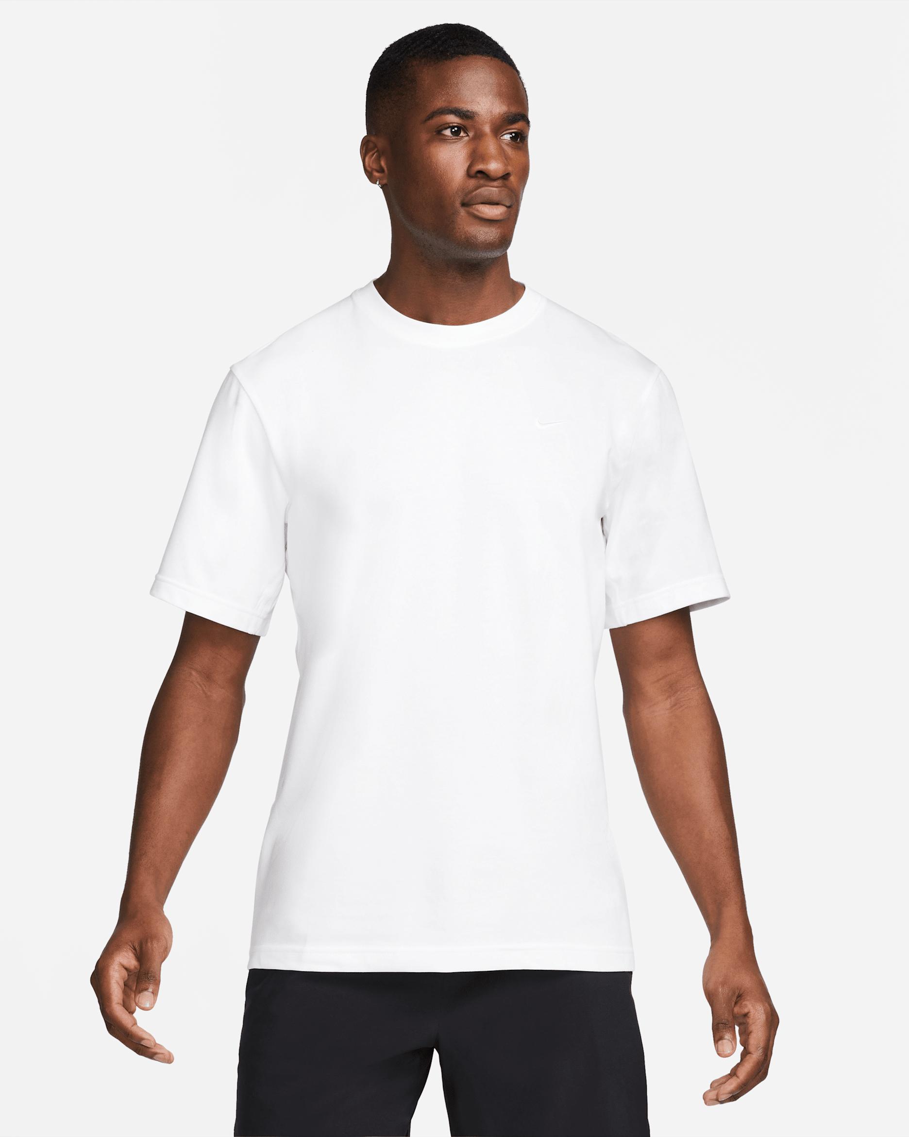 Nike Primary Dri-FIT multifunctionele herentop met korte mouwen - Wit/Wit