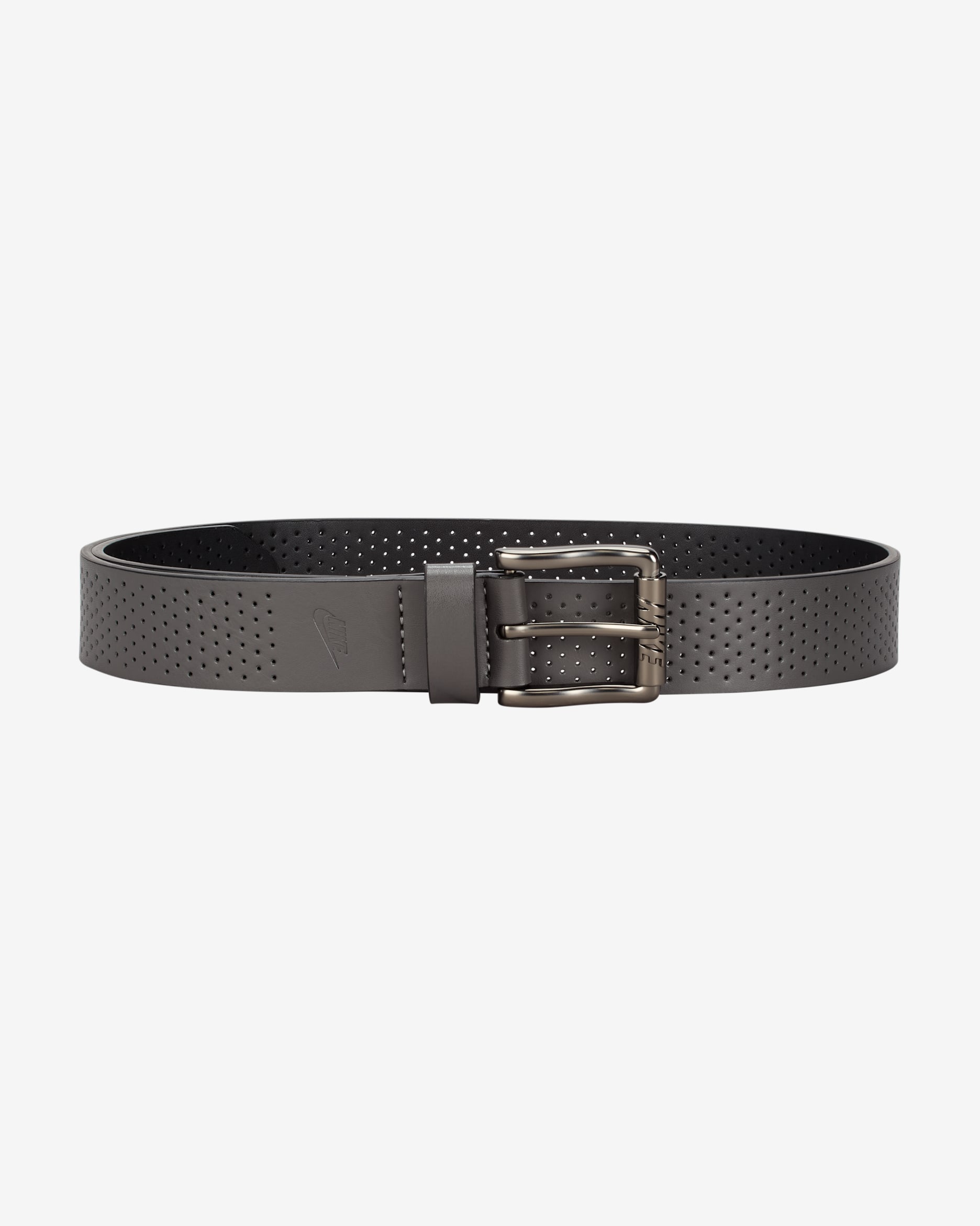 Nike Perforated Leather Belt - Light Smoke Grey
