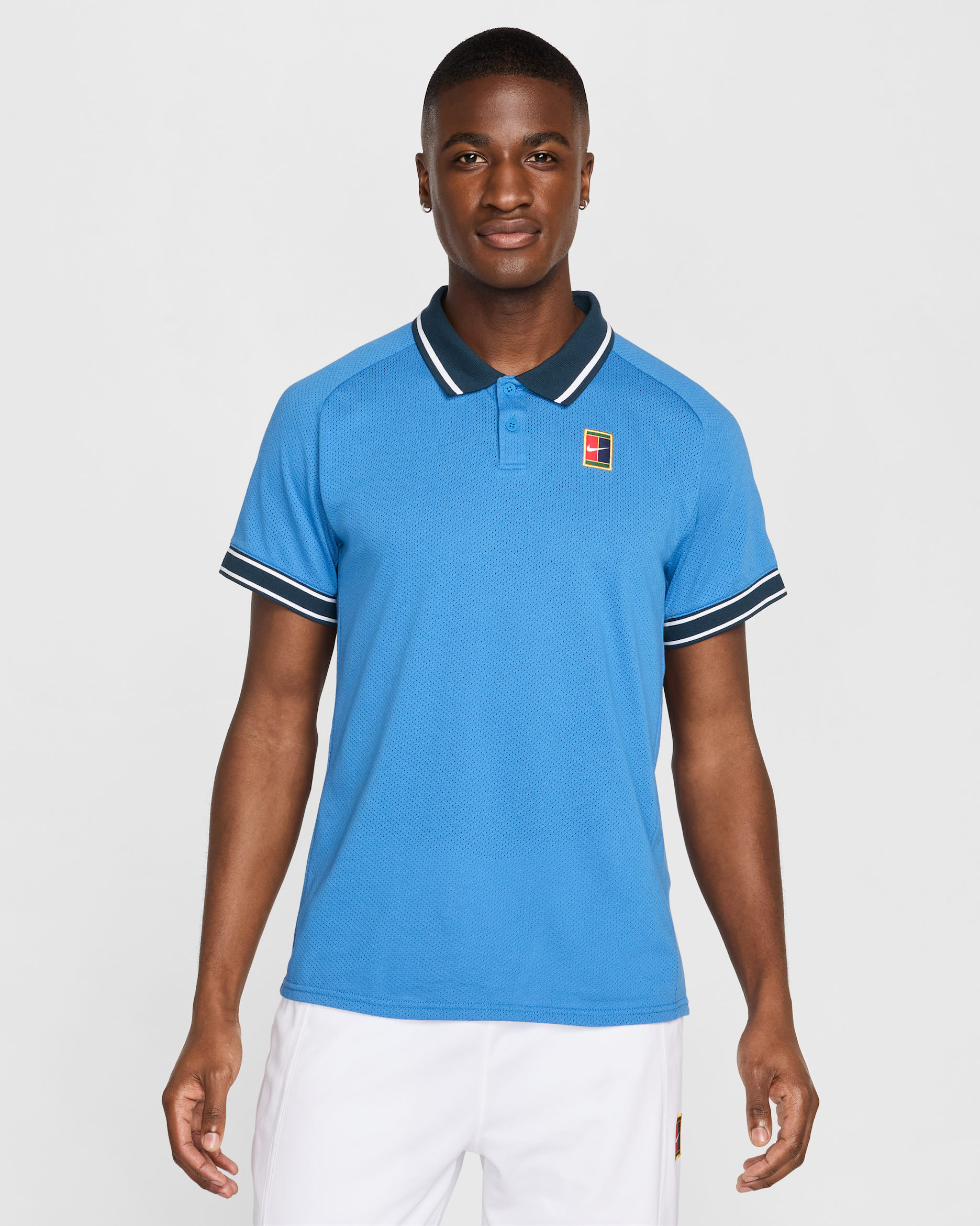 NikeCourt Heritage Men's Tennis Polo - Star Blue/Armory Navy