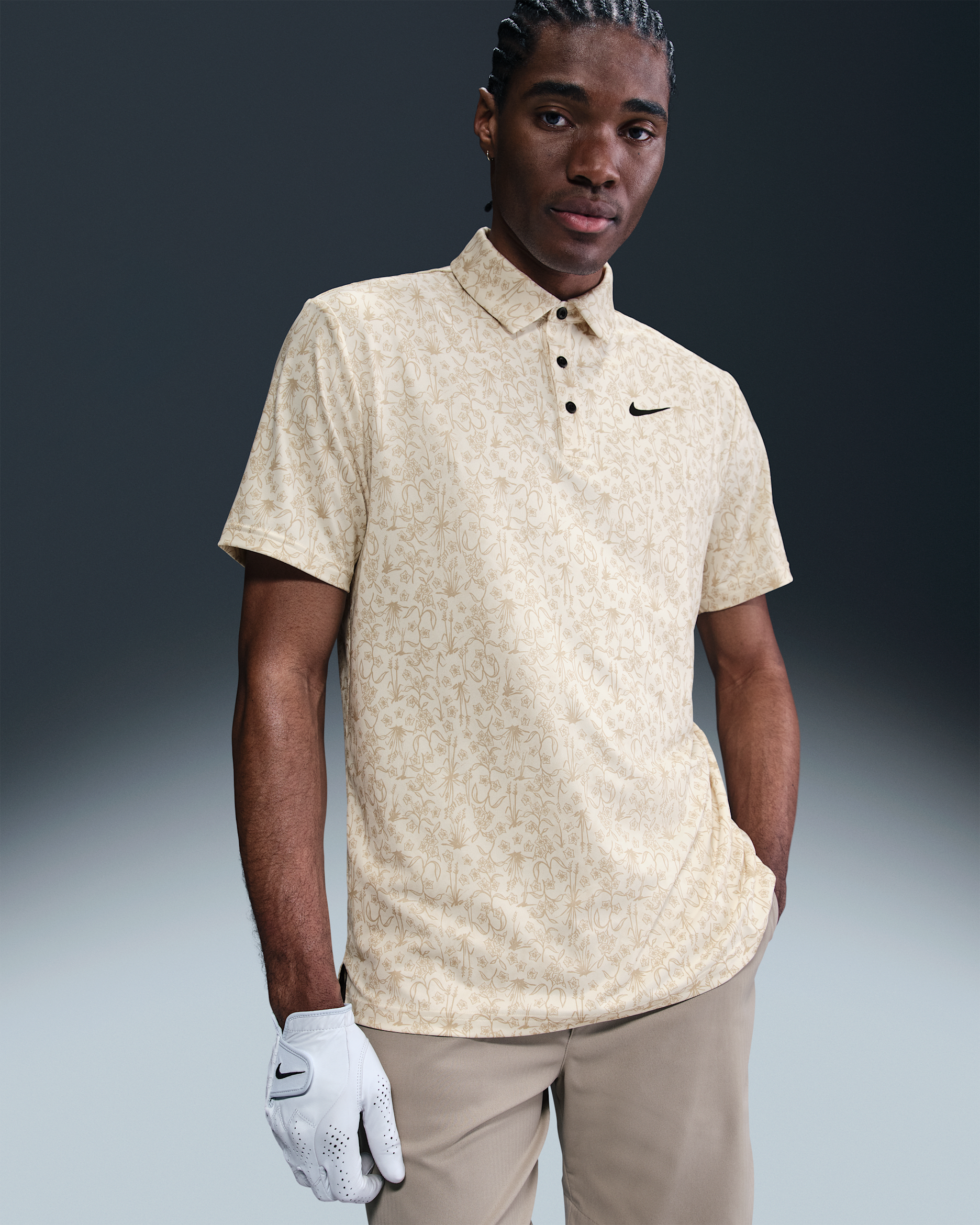 Polo de golf Dri-FIT para hombre Nike Tour - Marfil pálido/Negro