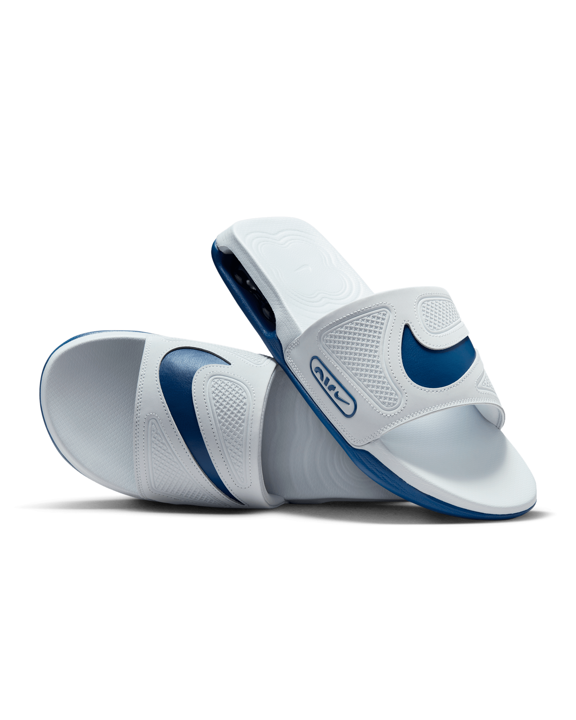 Nike Air Max Cirro Men's Slides - Pure Platinum/Court Blue/Court Blue
