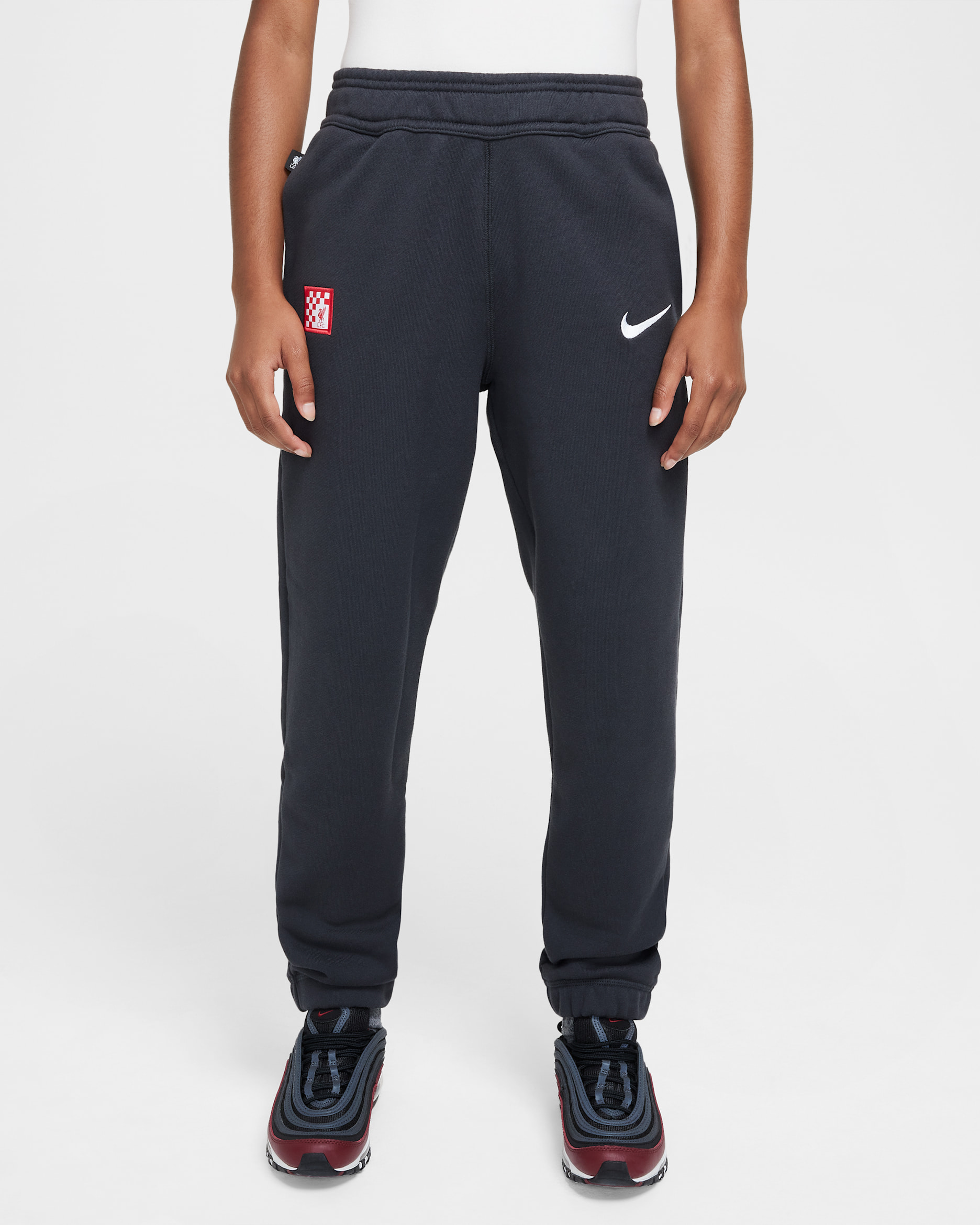 Liverpool F.C. Third Older Kids' Nike Air Football Pants - Dark Smoke Grey/White