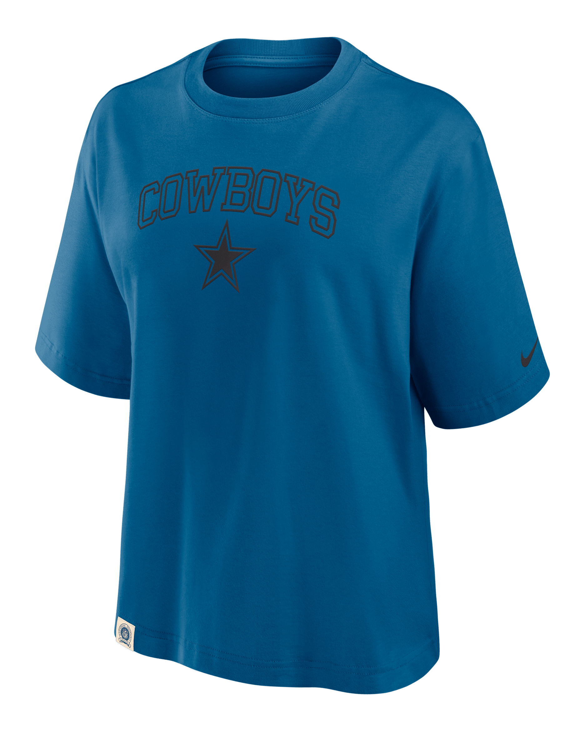 Dallas Cowboys Arch Boxy Women's Nike NFL T-Shirt - Blue Marble