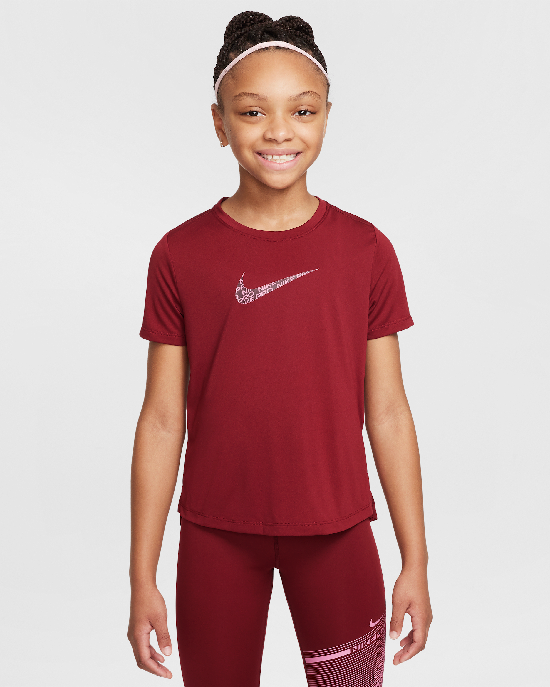 Nike One Classic Big Kids' (Girls') Dri-FIT Top - Team Red