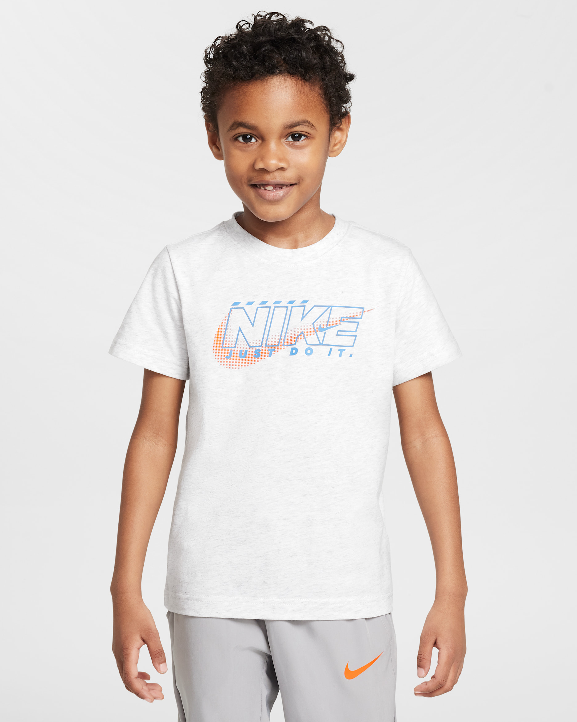 Playera Rush Nation para niños talla pequeña Nike - Abedul jaspeado
