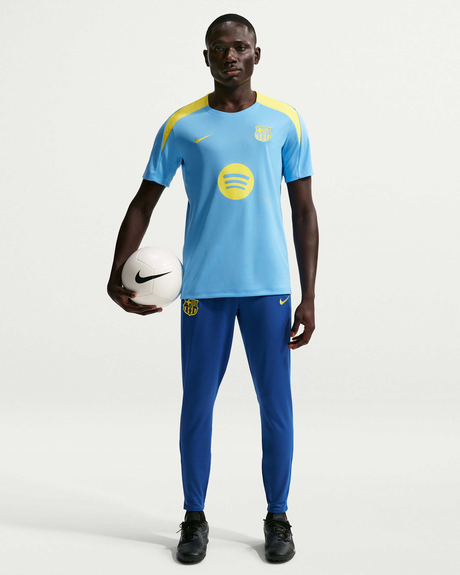 FC Barcelona Strike SE Nike Dri-FIT knit voetbalbroek voor heren - Gym Blue/Opti Yellow