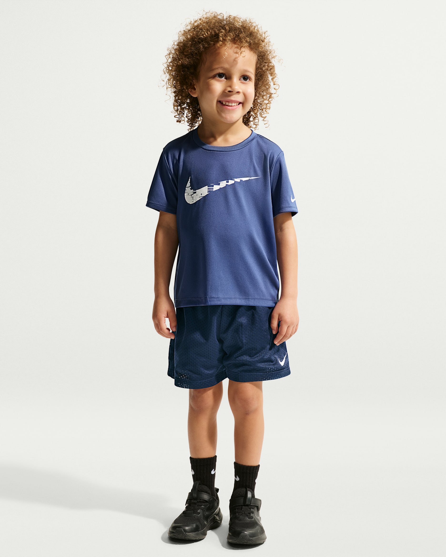 Nike Dri-FIT Toddler Multi Mesh Shorts - Midnight Navy