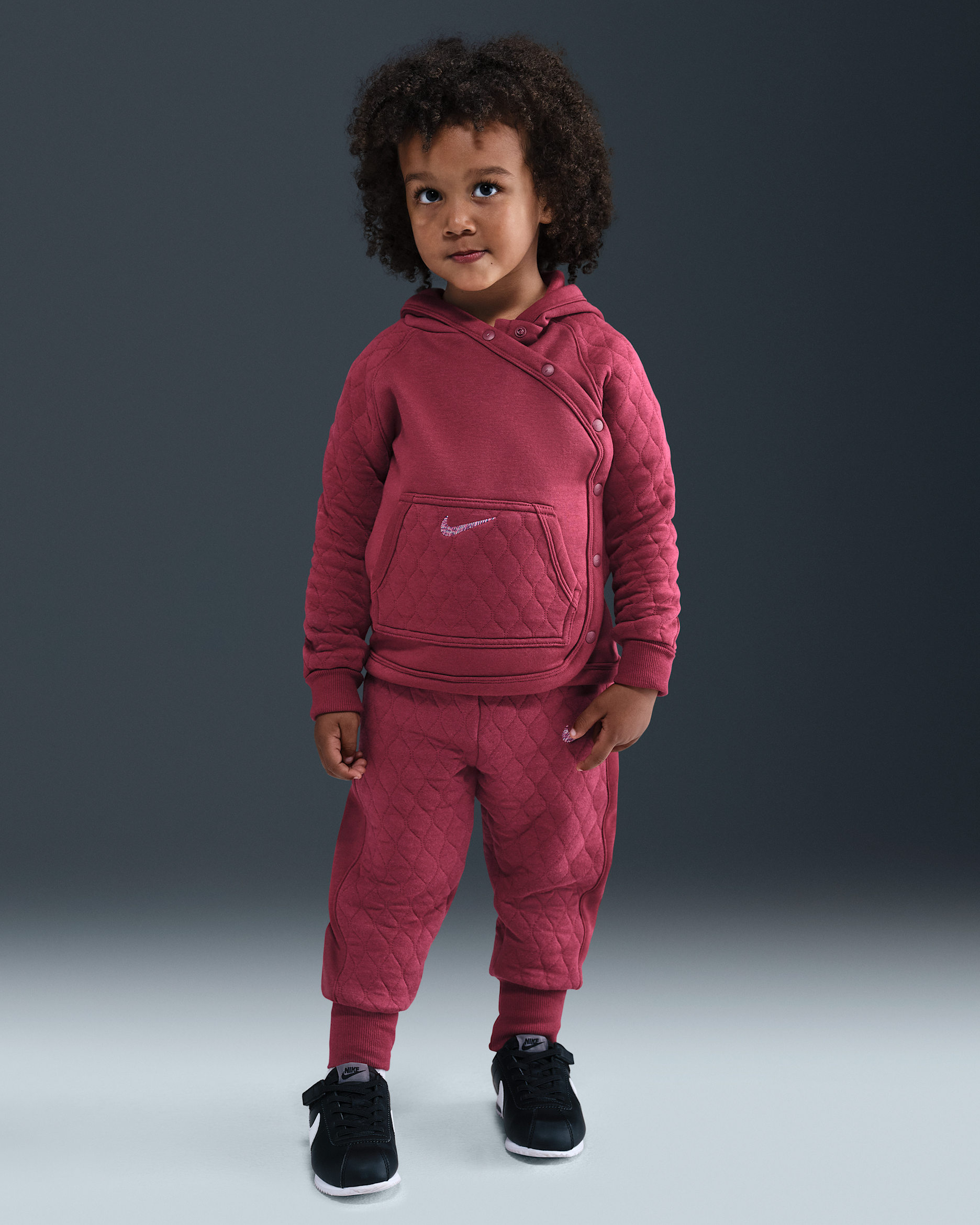 Nike Ready, Set! Toddler 2-Piece Hooded Jogger Set - Team Red