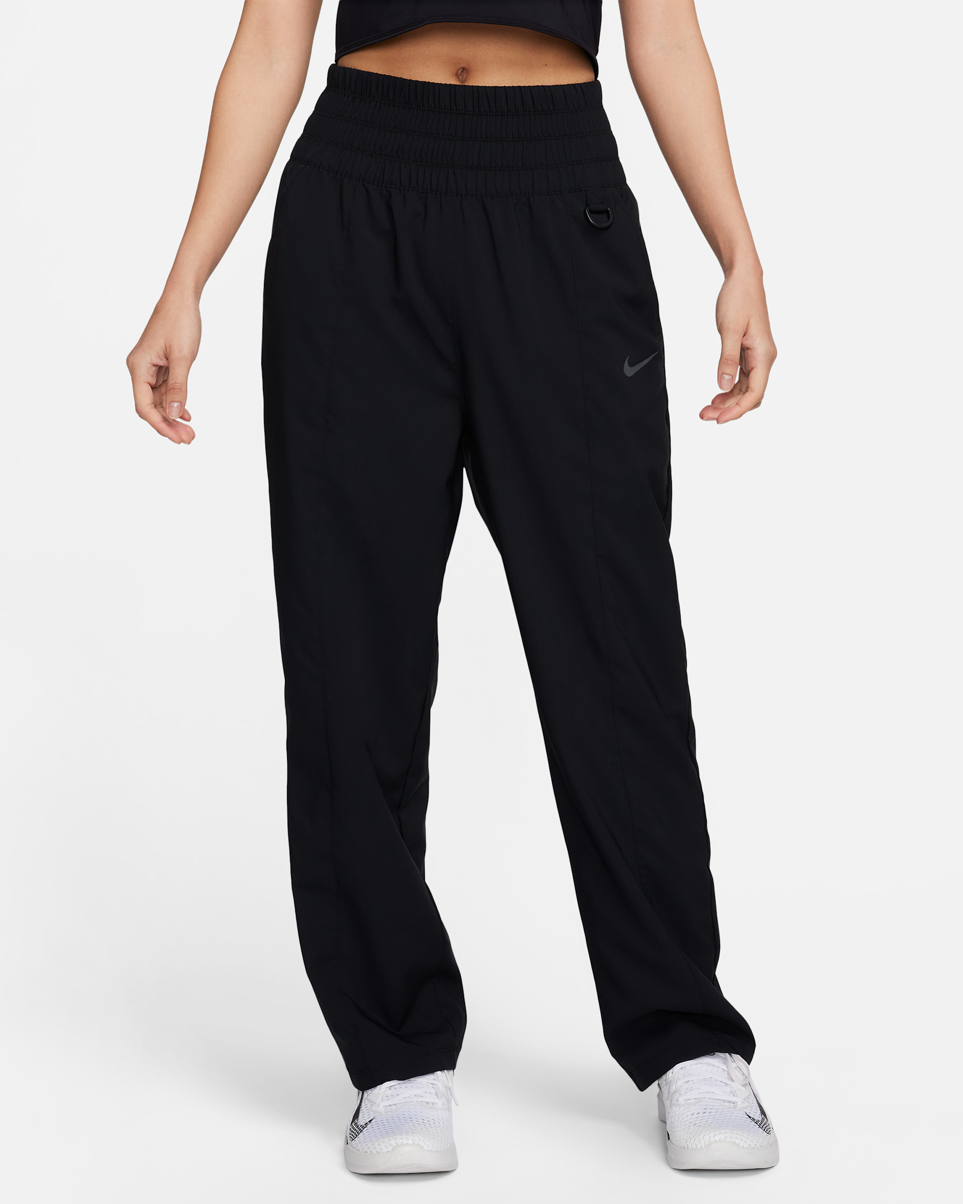 Nike Dri-FIT One Women's Ultra High-Waisted Trousers - Black/Light Pumice/Black
