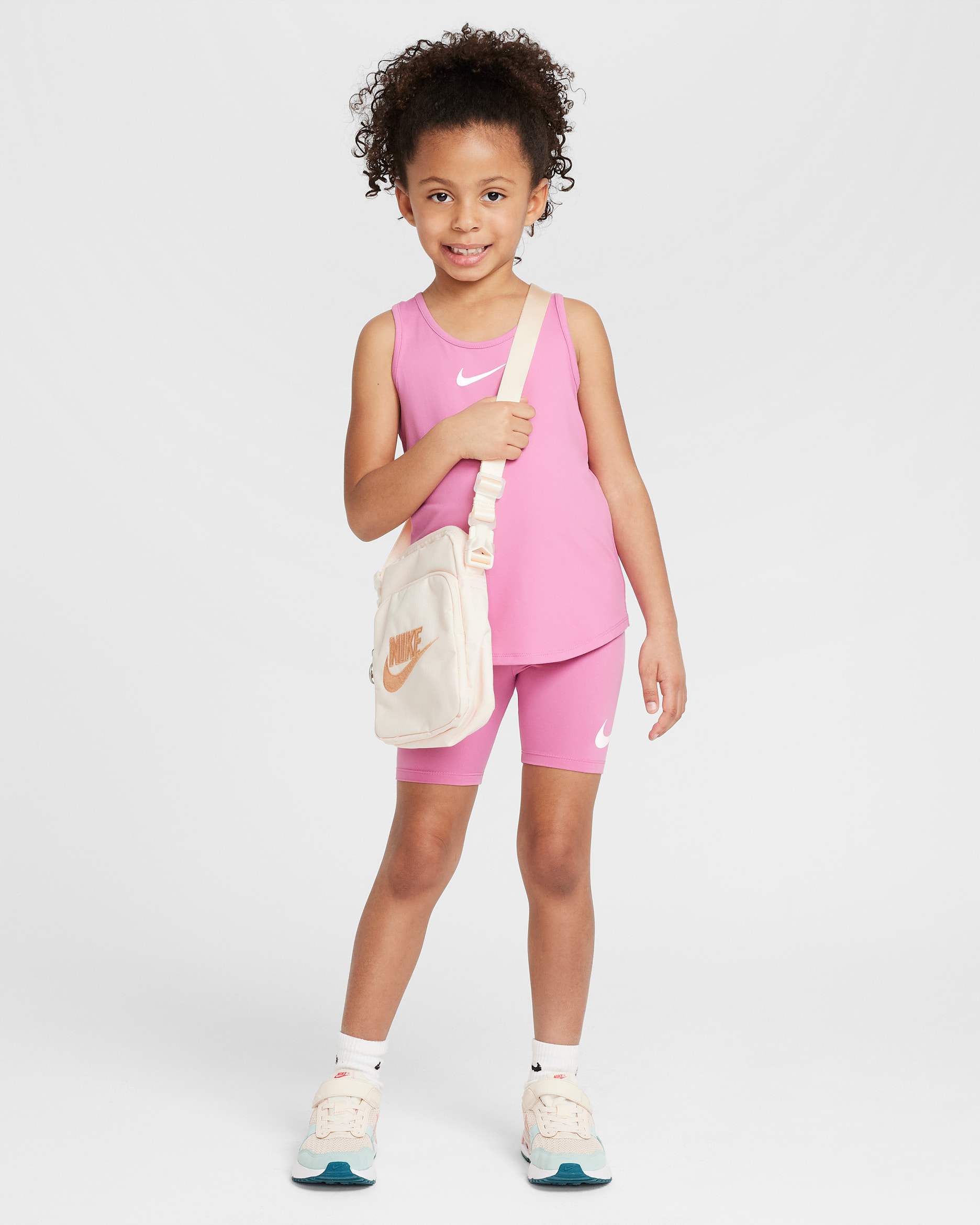 Nike Dri-FIT All Day Play Little Kids' 2-Piece Bike Shorts Set - Magic Flamingo