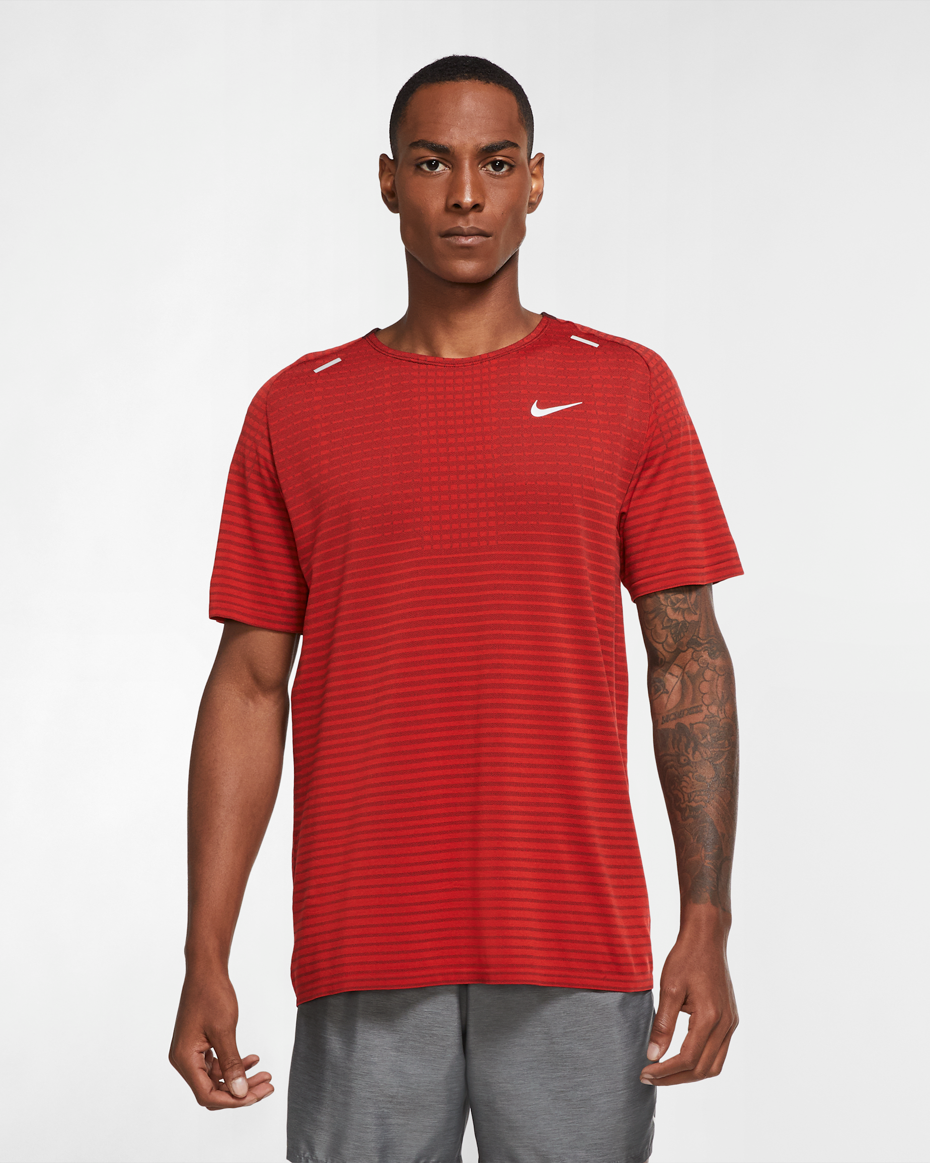 Nike TechKnit Ultra Men's Running Top - Chile Red/Mystic Dates