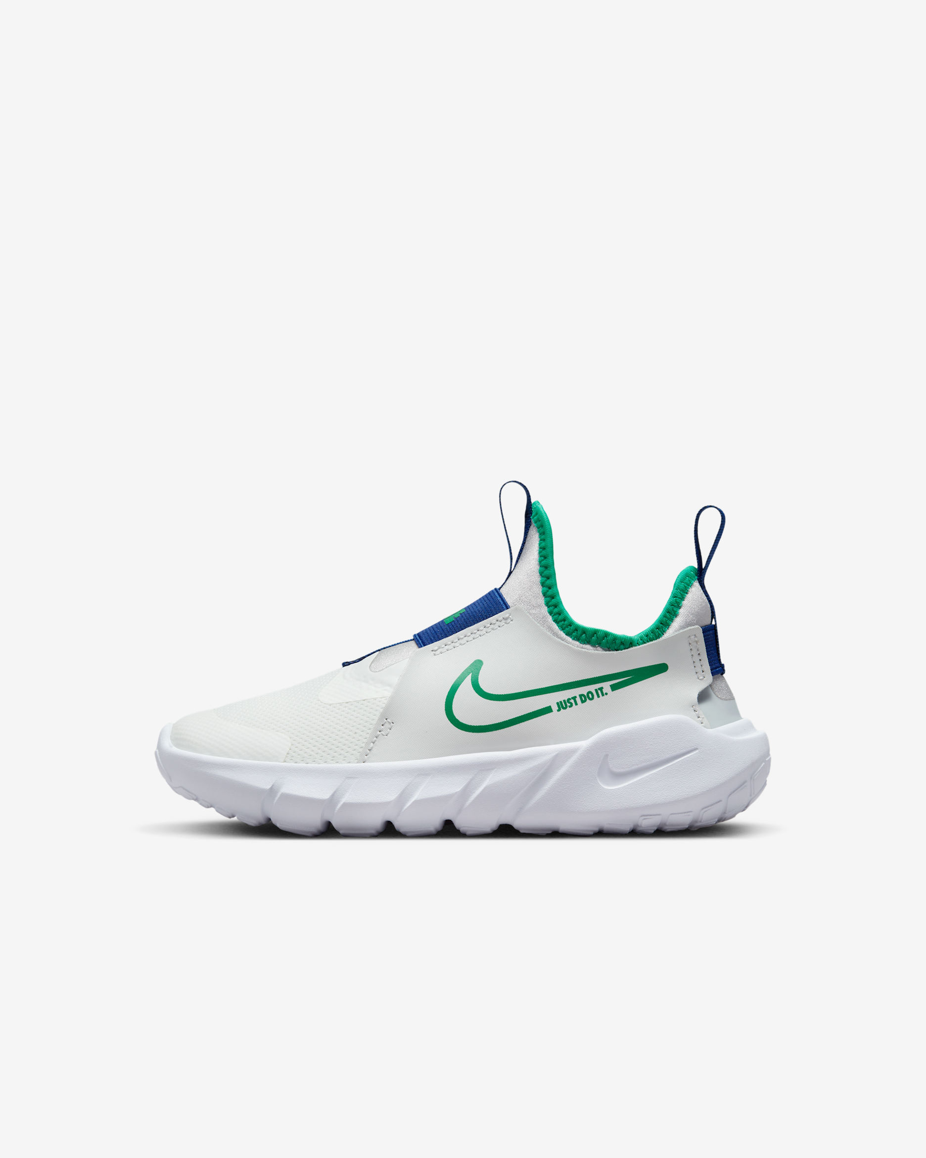 Nike Flex Runner 2 Younger Kids' Shoes - Summit White/Pure Platinum/Deep Royal Blue/Stadium Green