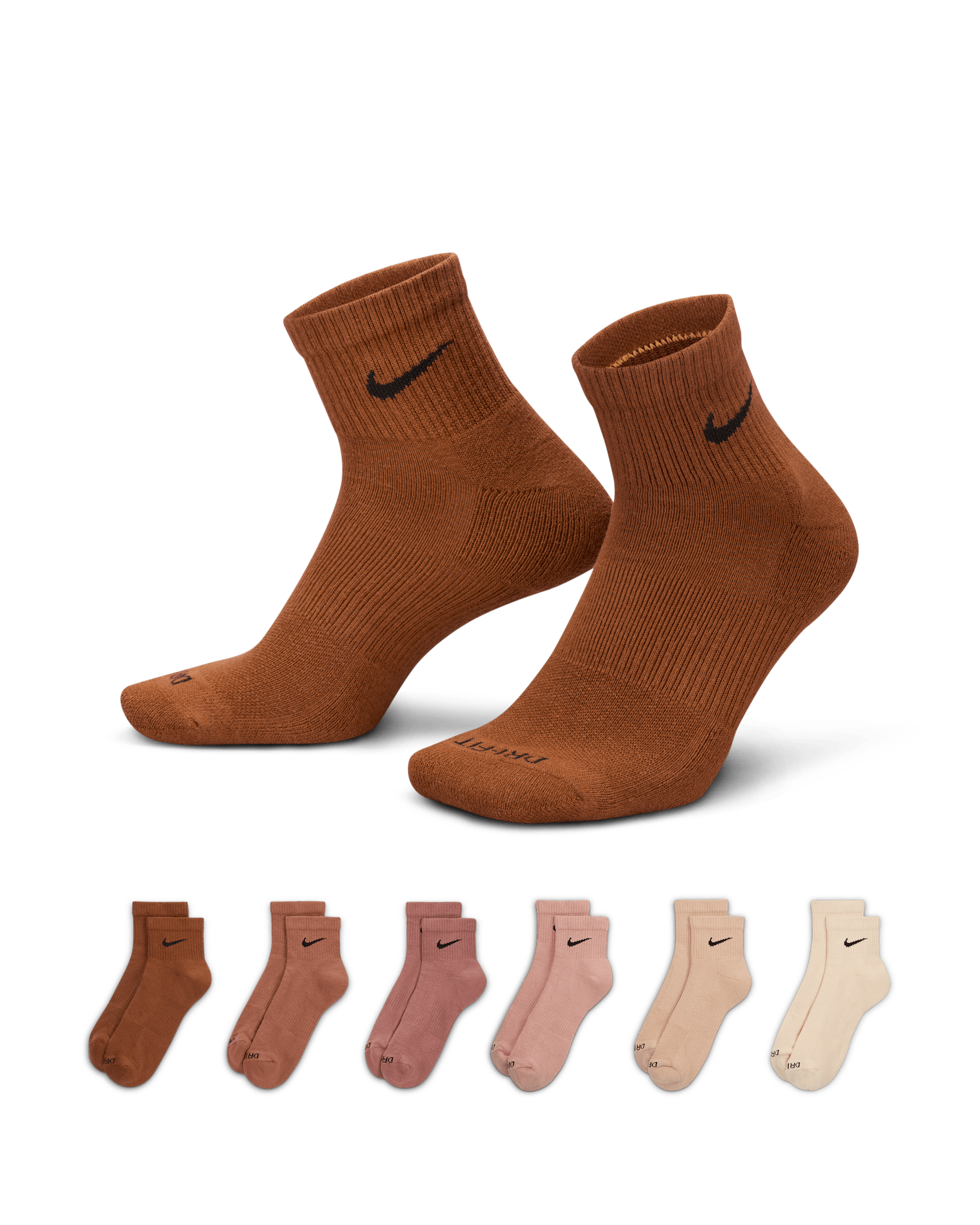 Nike Everyday Plus Cushioned Training Ankle Socks (6 Pairs) - Multi-Color