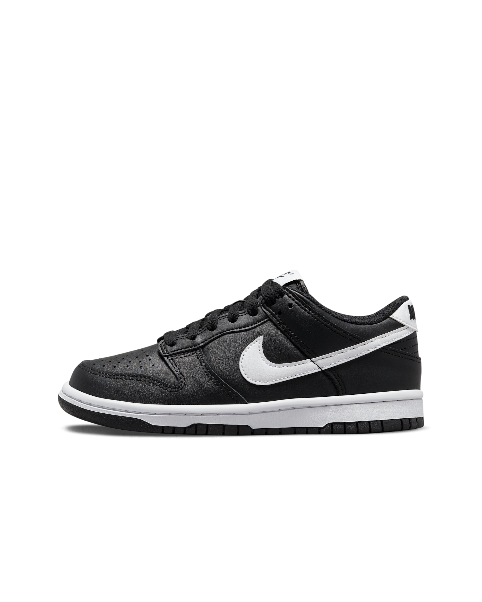 Nike Dunk Low Older Kids' Shoes - Black/Black/White/White