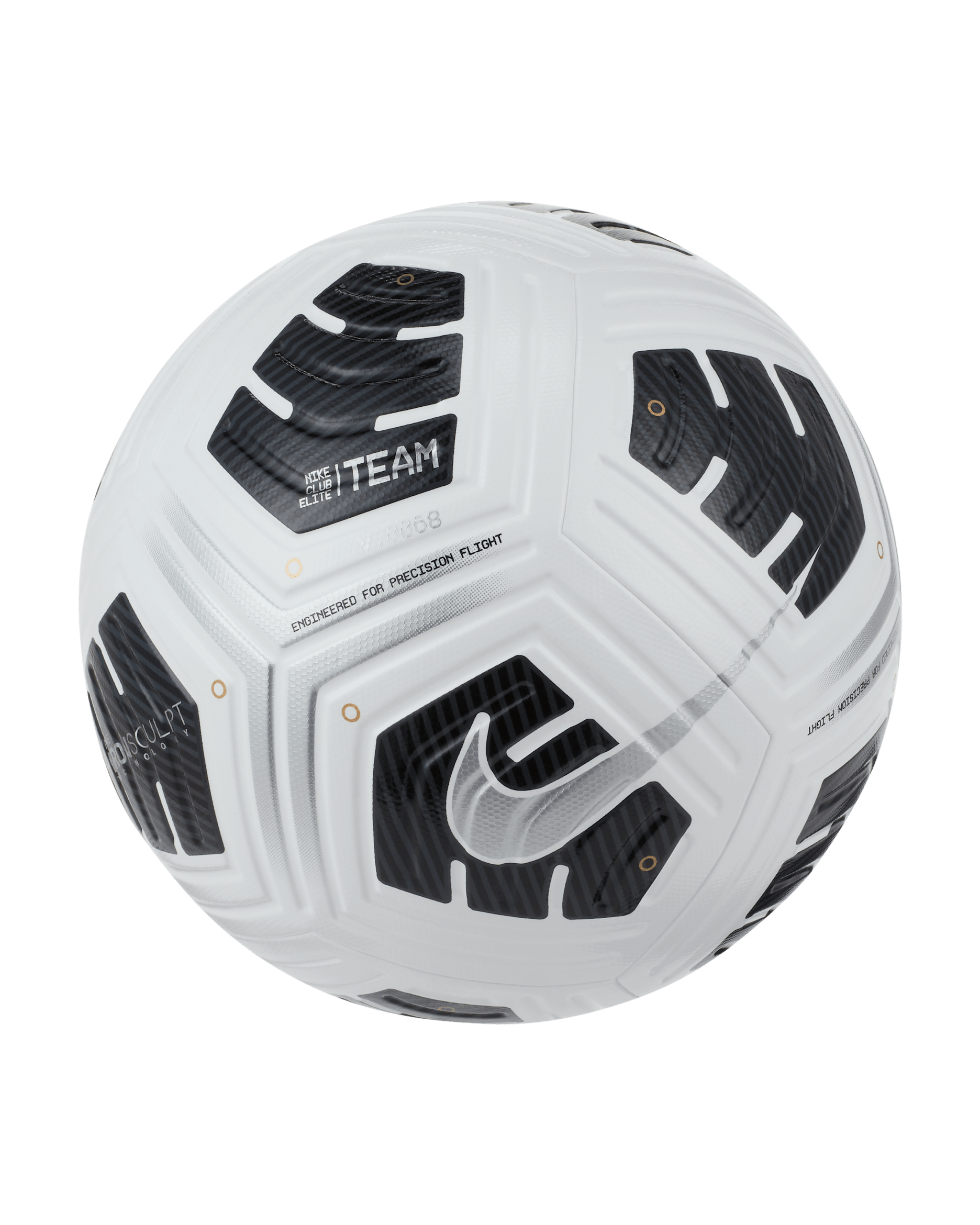Balón de fútbol Nike Club Elite Team - Blanco/Negro/Plata metalizado