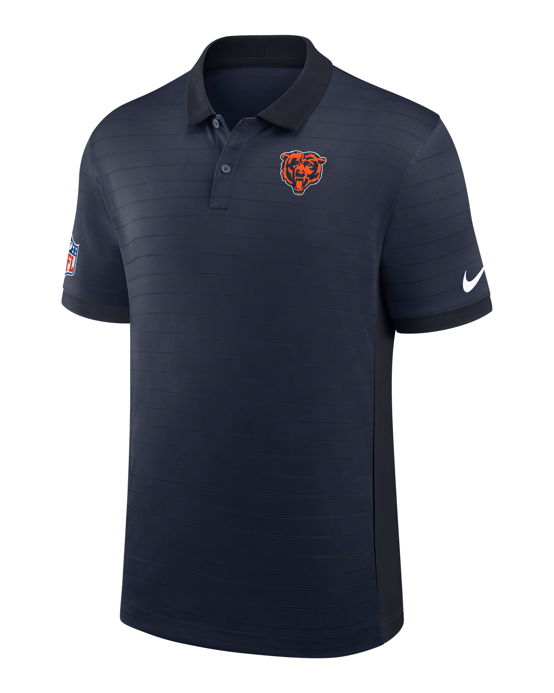Chicago Bears Sideline Victory Stripe Men's Nike Dri-FIT NFL Polo - Blue