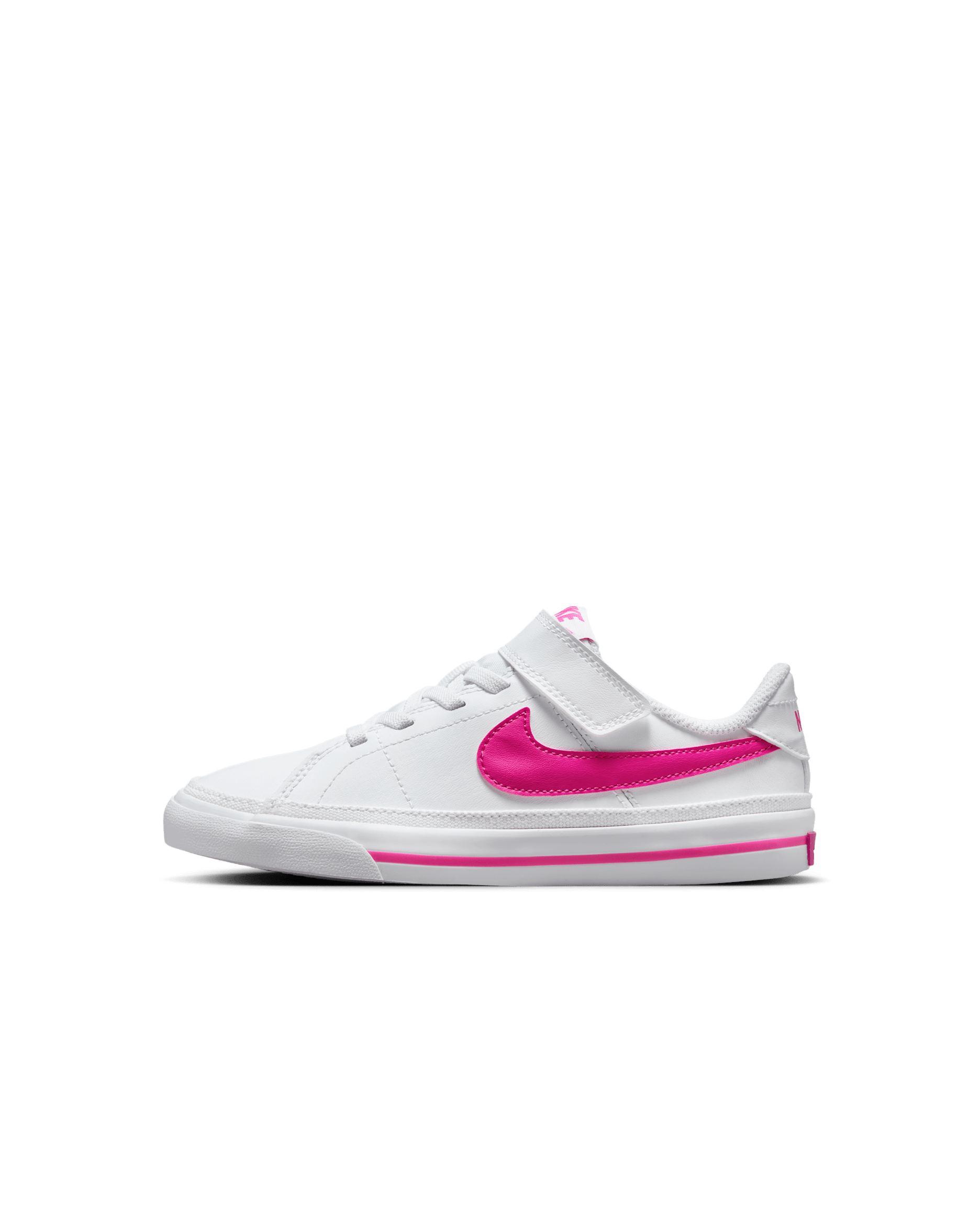 NikeCourt Legacy Younger Kids' Shoes - White/Laser Fuchsia