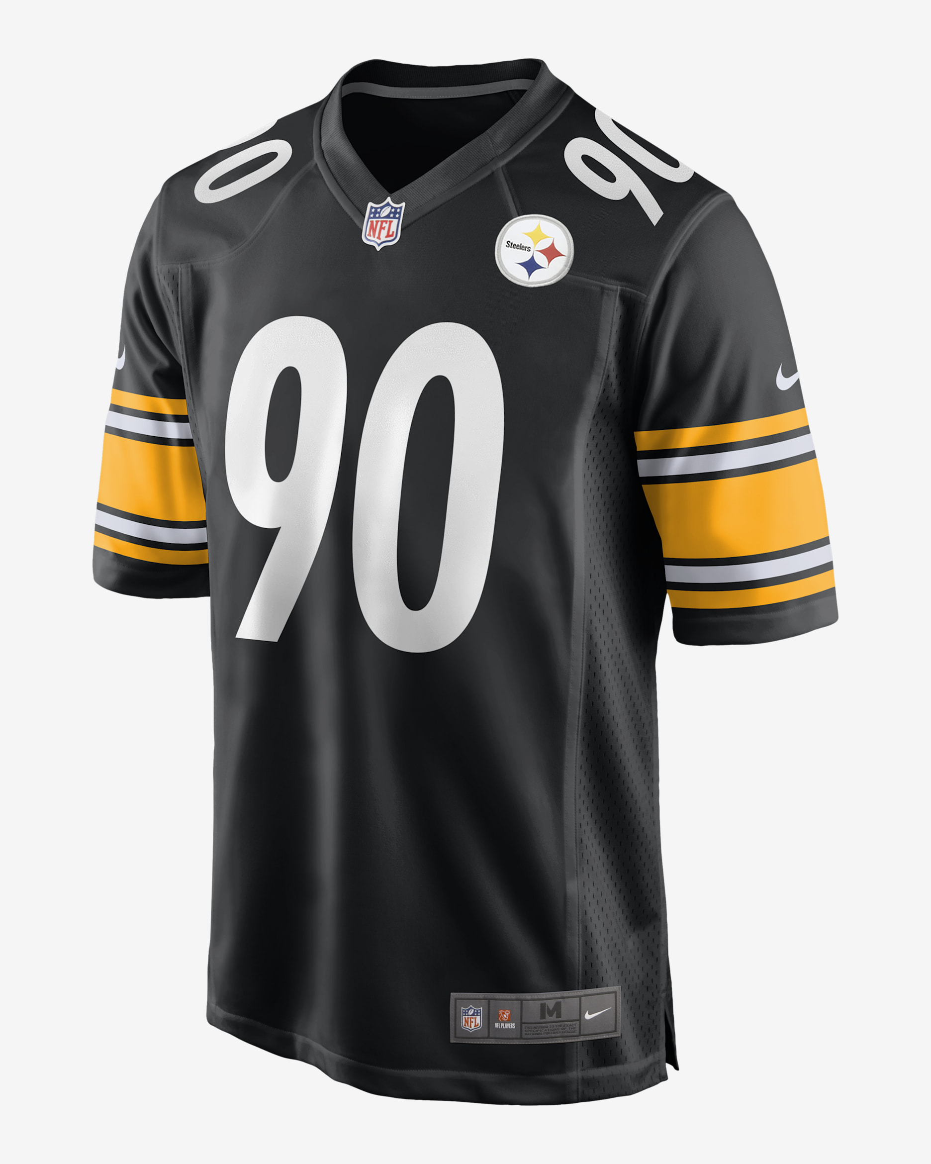 Jersey de juego Nike para hombre T.J. Watt Pittsburgh Steelers - Negro