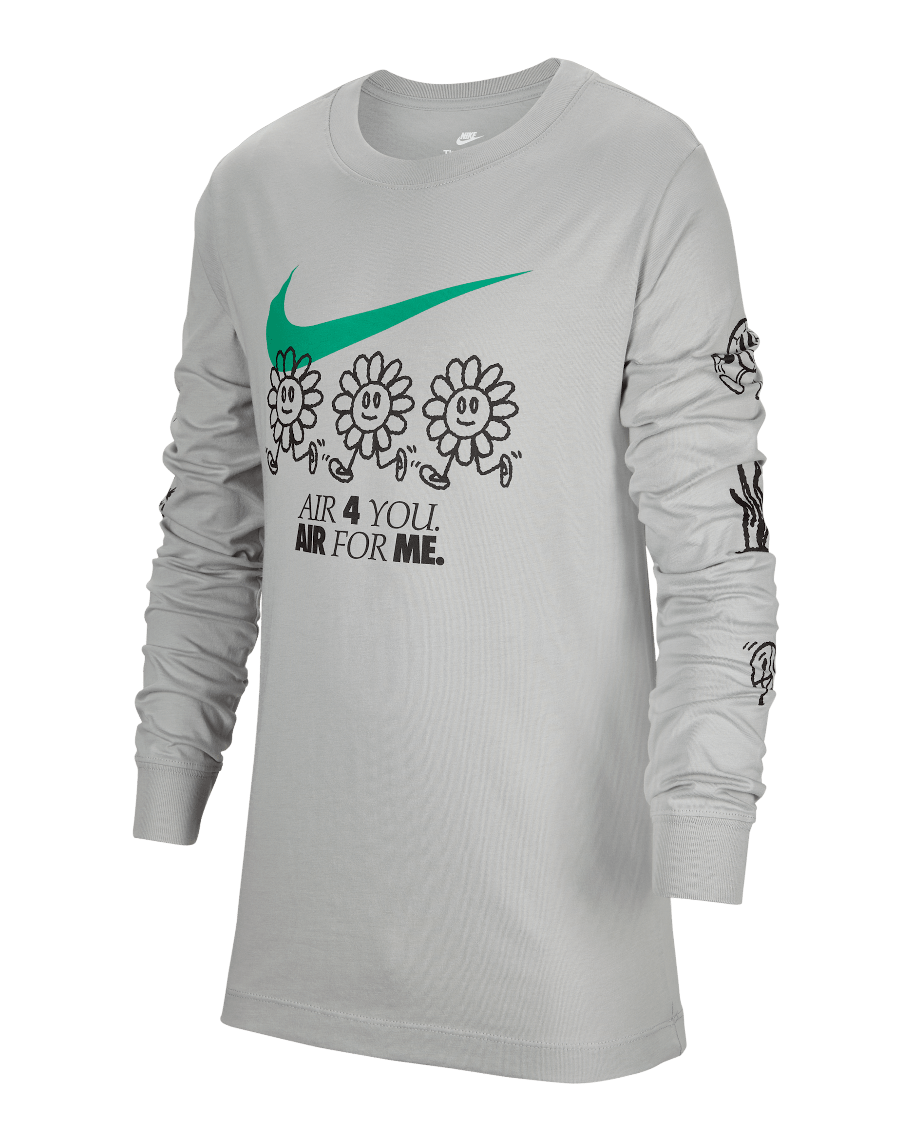 Nike Sportswear Older Kids' Long-Sleeve T-Shirt - Light Smoke Grey