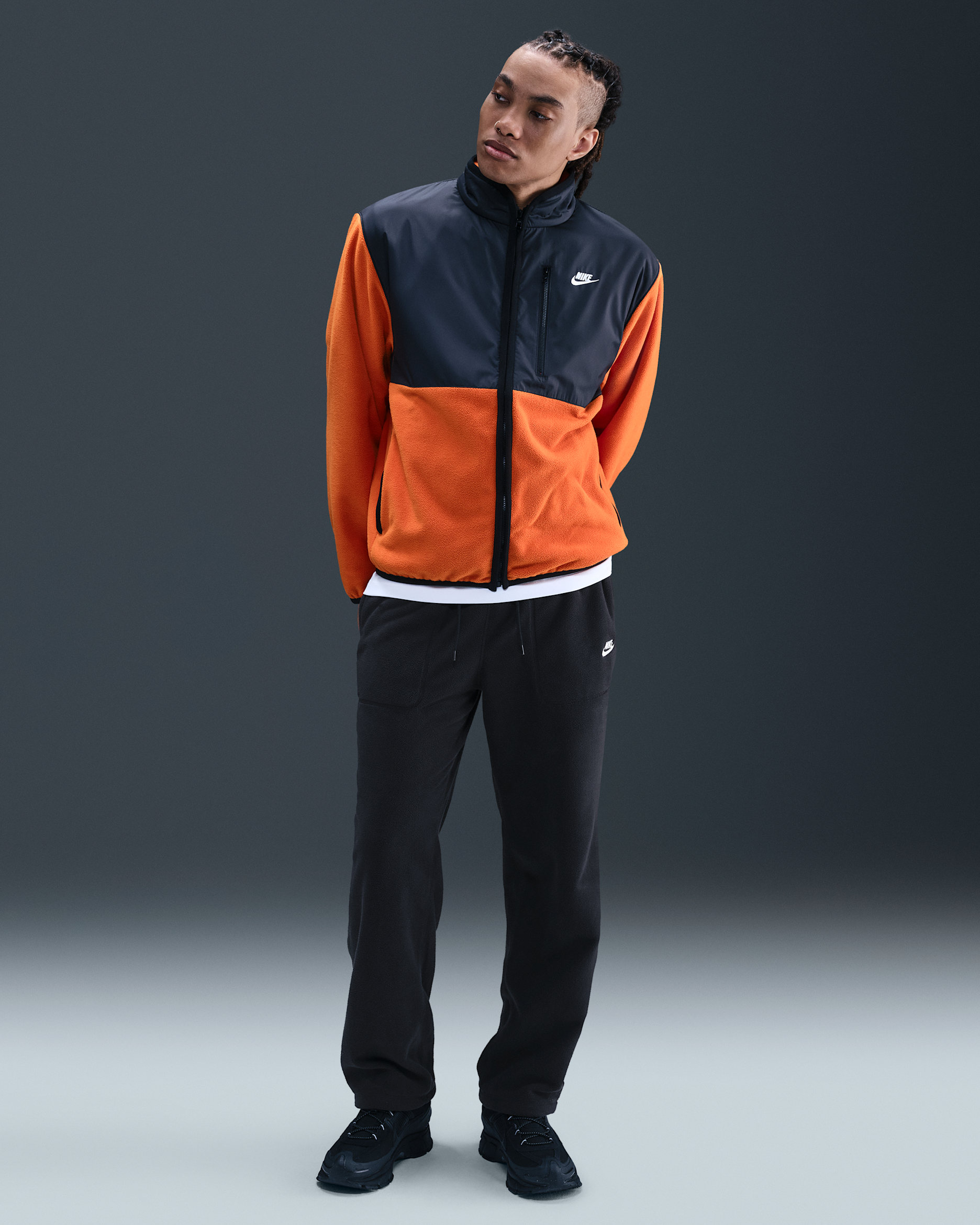 Nike Sportswear Club Men's Winterized Trousers - Black/White