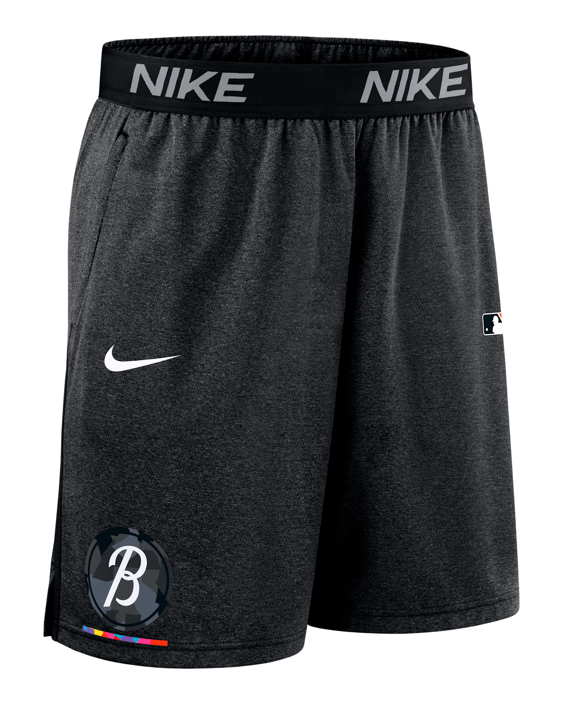 Shorts Nike Dri-FIT de la MLB para hombre Baltimore Orioles Authentic Collection City Connect - Negro