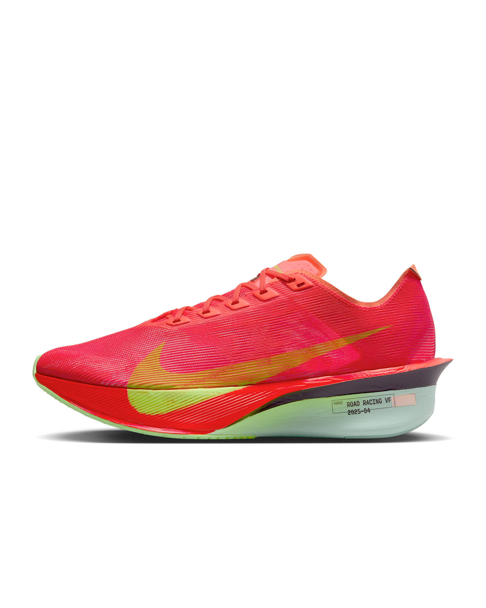 Nike Vaporfly 4 Men's Road Racing Shoes - Bright Crimson/Mint Foam/Cave Purple/Lime Blast