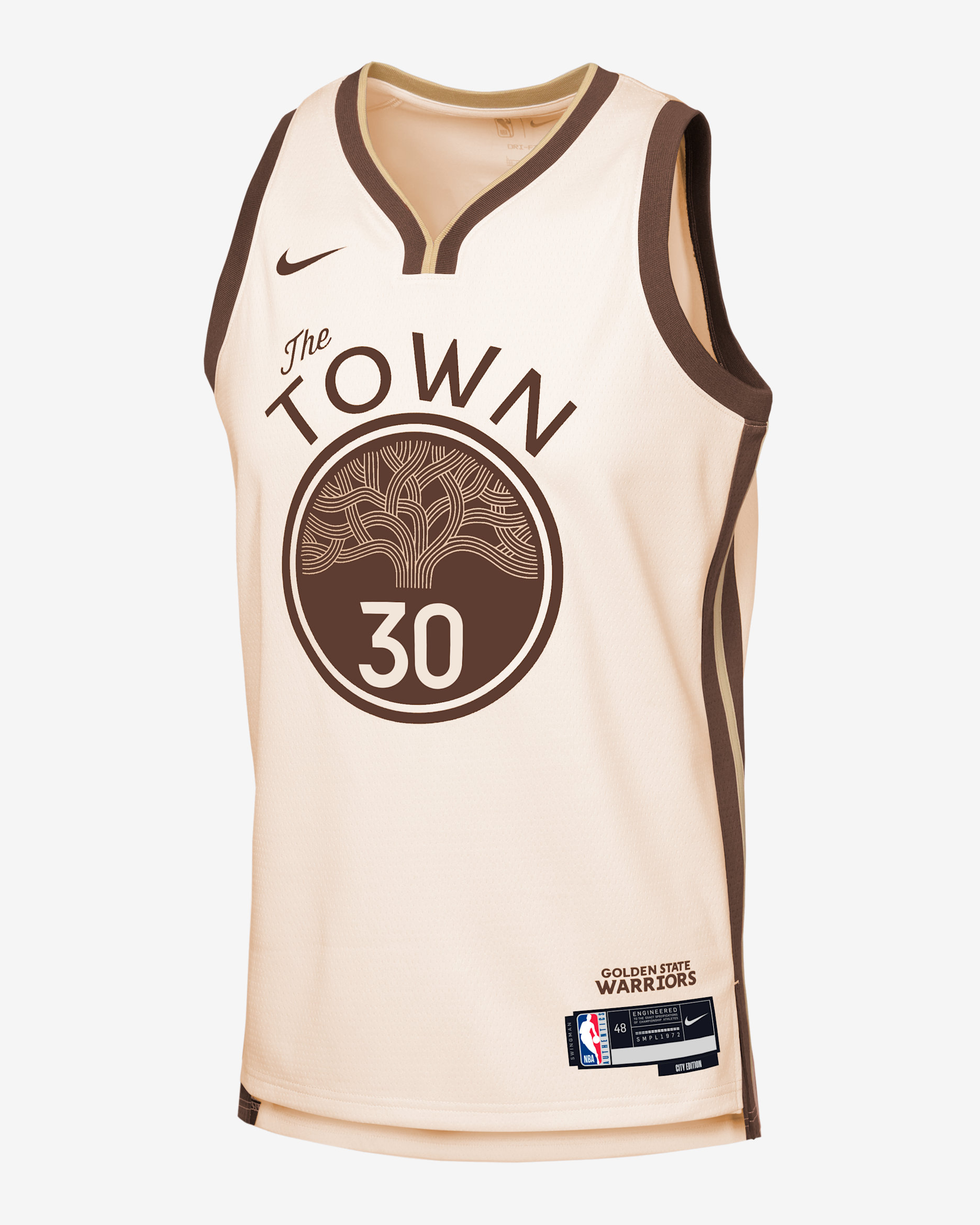 Jersey Nike de la NBA Swingman para niños talla grande Stephen Curry Golden State Warriors City Edition - Natural