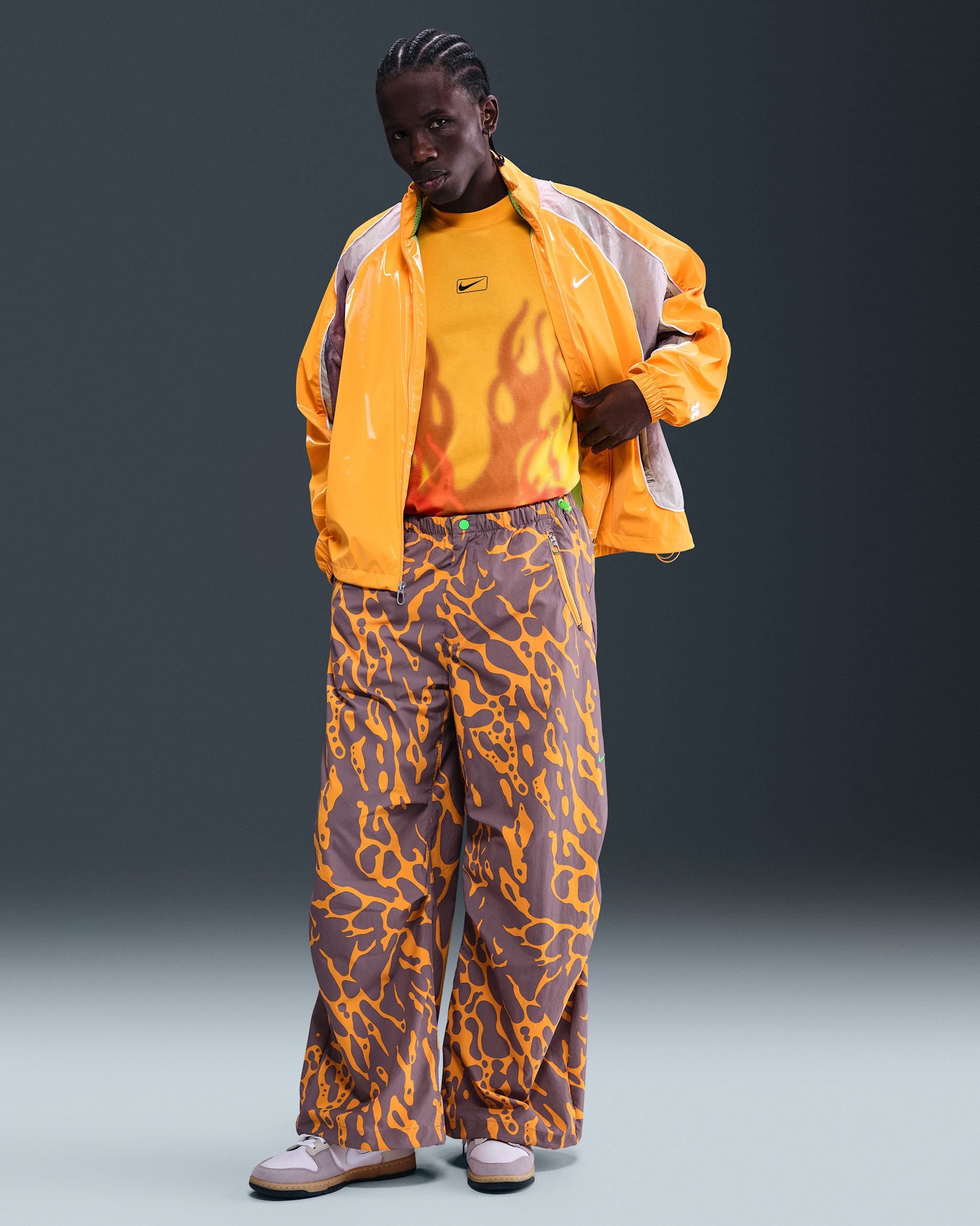 Nike Project F.R.O.G. Men's Parachute Pants - Sundial/Taupe Grey/Green Strike