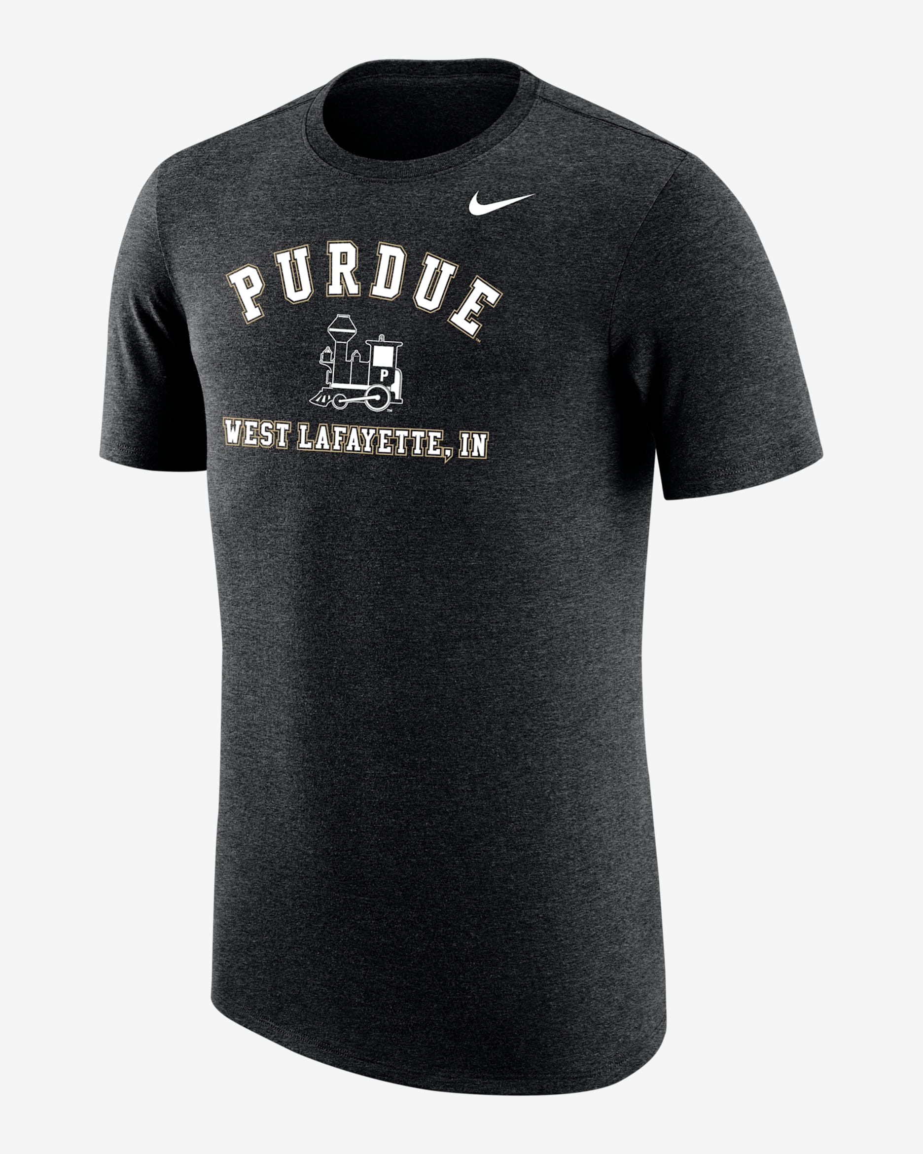 Purdue Men's Nike College T-Shirt - Black Heather