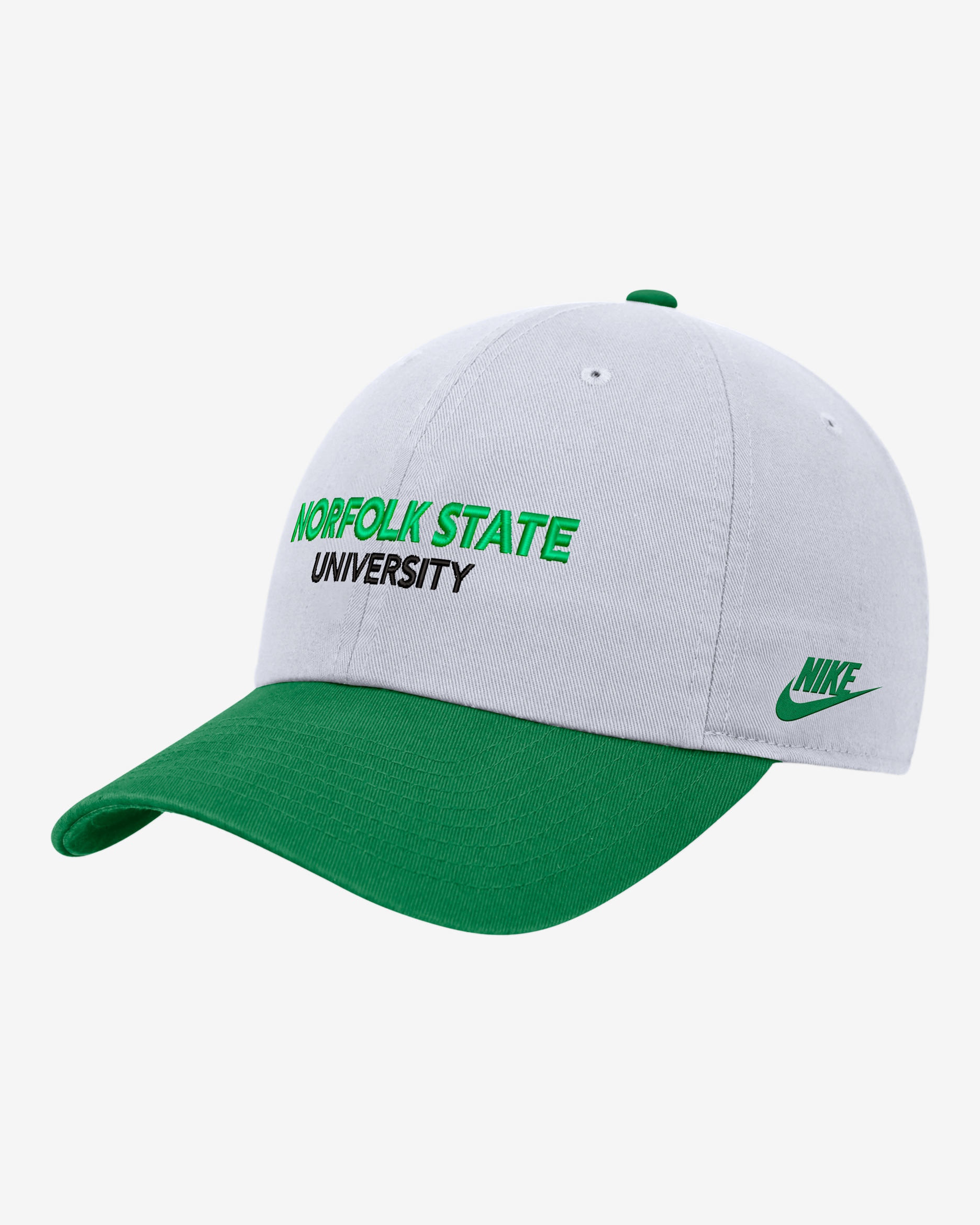 Norfolk State Nike College Adjustable Cap - White