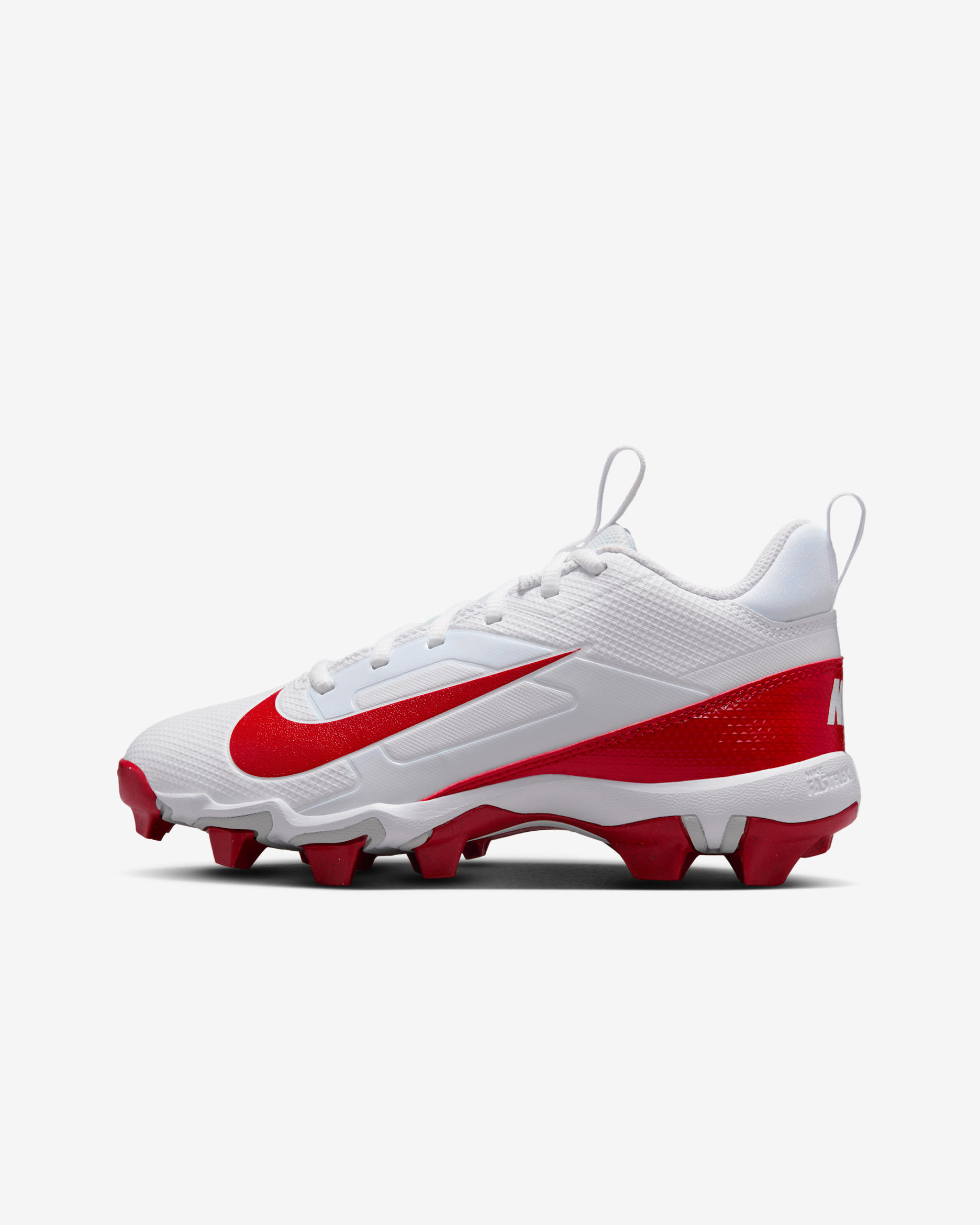Nike Alpha Menace 4 Shark Big Kids' Football Cleats - White/University Red/Photon Dust/University Red