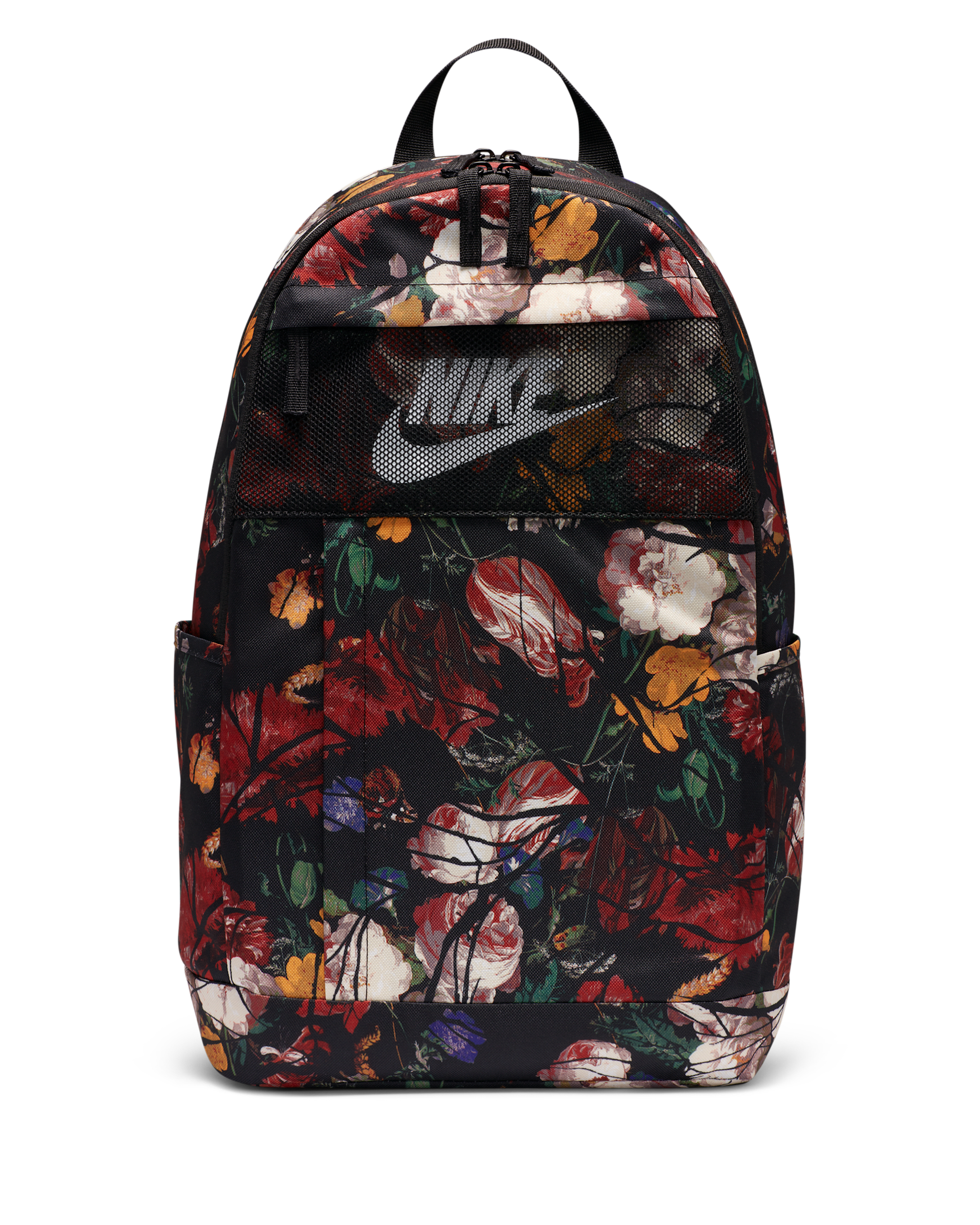 Nike Floral Backpack (21L) - Black/Black/White