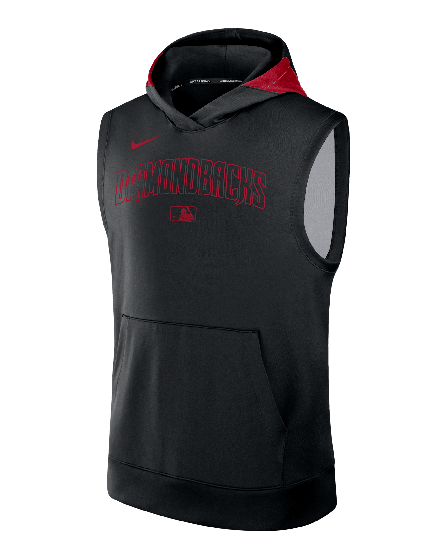 Arizona Diamondbacks Authentic Collection Men’s Nike Dri-FIT MLB Sleeveless Pullover Hoodie - Black