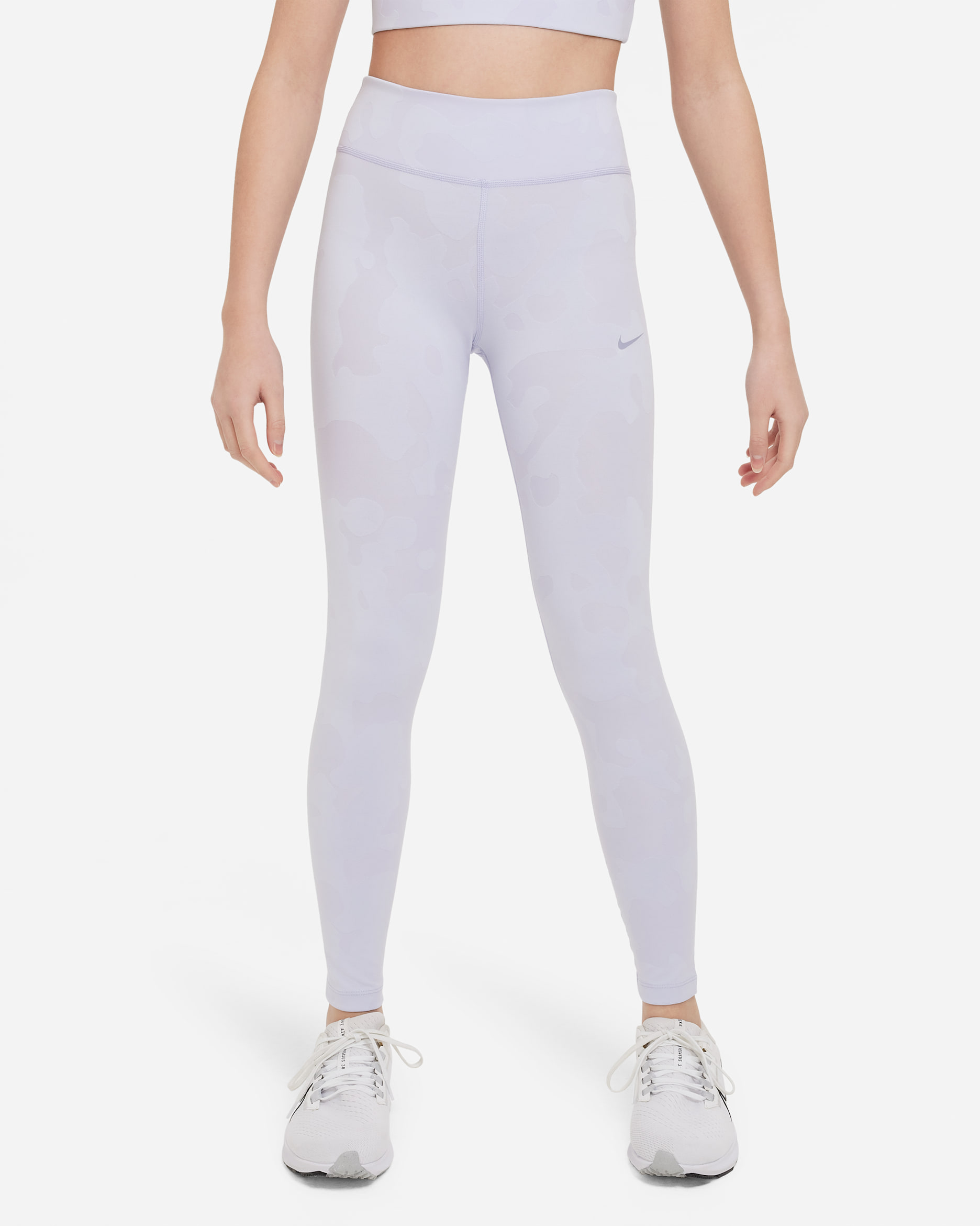 Nike Dri-FIT One 大童 (女童) 訓練內搭褲 - Oxygen Purple/Indigo Haze