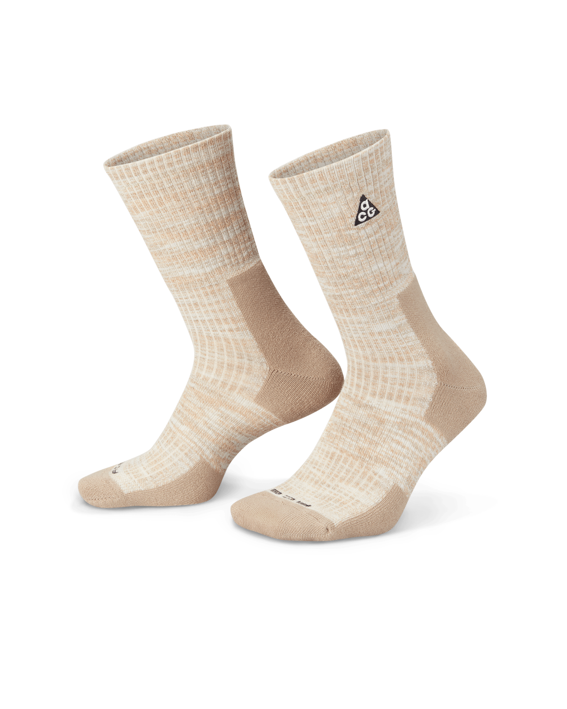 Nike ACG Everyday Cushioned Crew Socks (1 Pair) - Light Bone/Volt/Khaki/Black