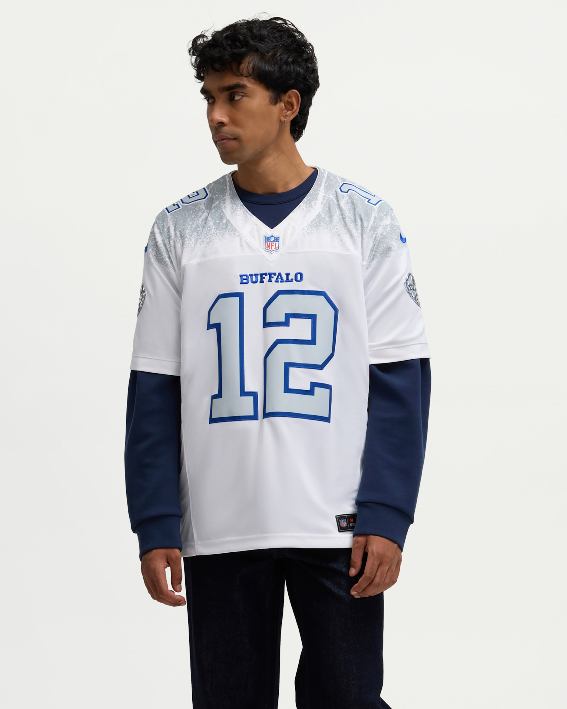 Custom Jim Kelly Buffalo Bills Football Jersey – Blue, Sewn Numbers, Sizes S-3XL