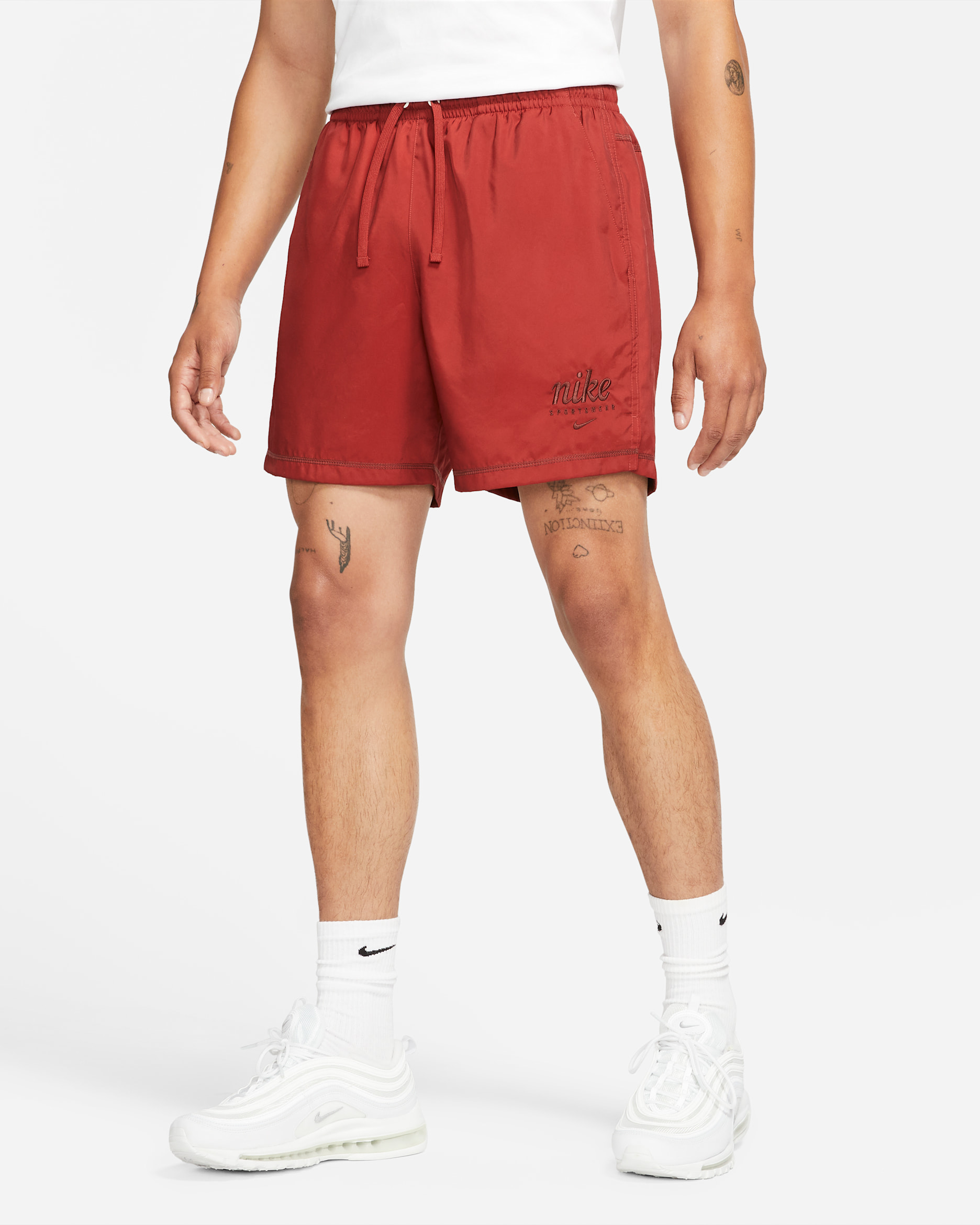 Nike Sportswear Men's Woven Flow Shorts - Dark Cayenne/Bronze Eclipse/Summit White