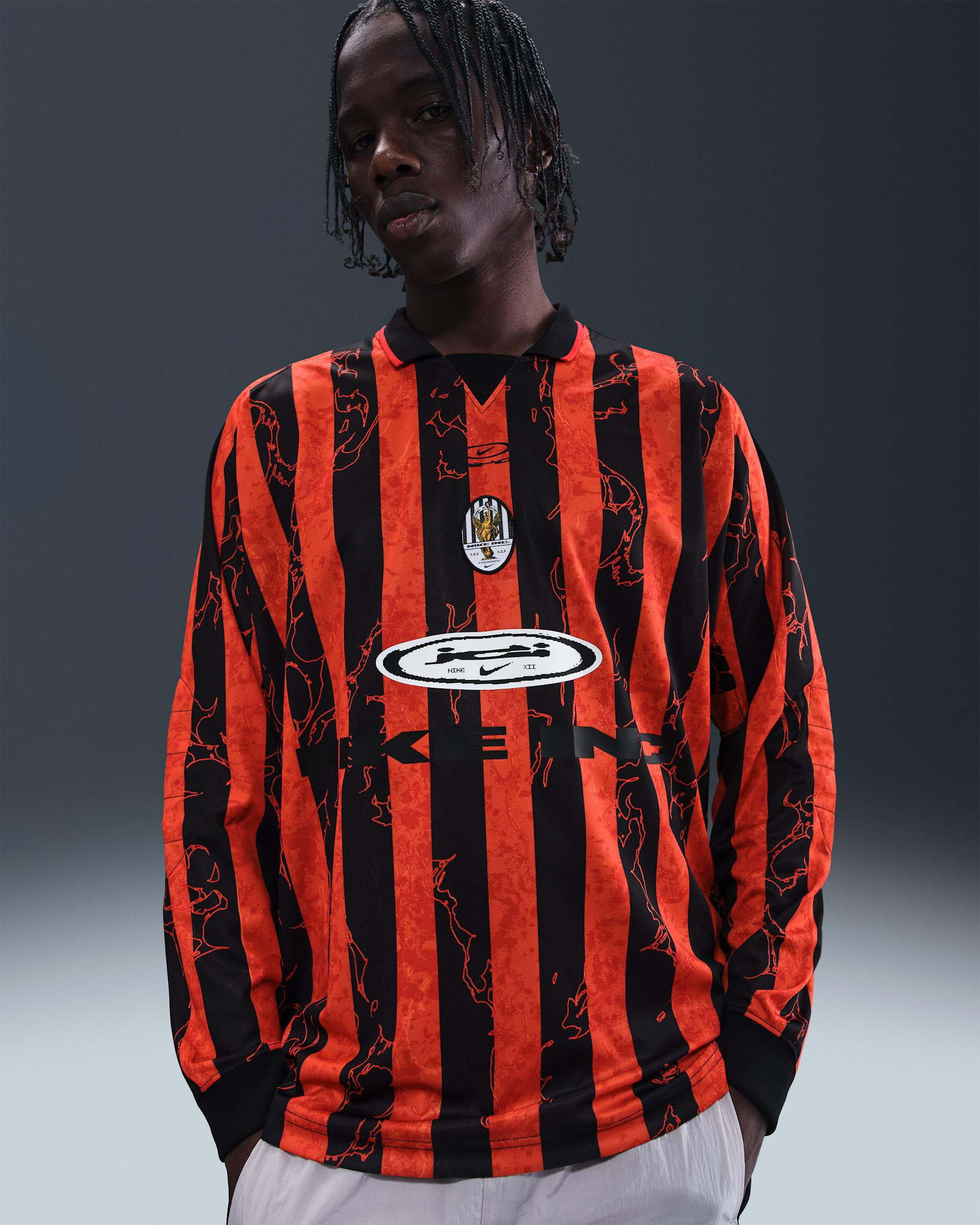 나이키 에어 남성 긴팔 저지 - 피칸테 레드/유니버시티 레드/블랙