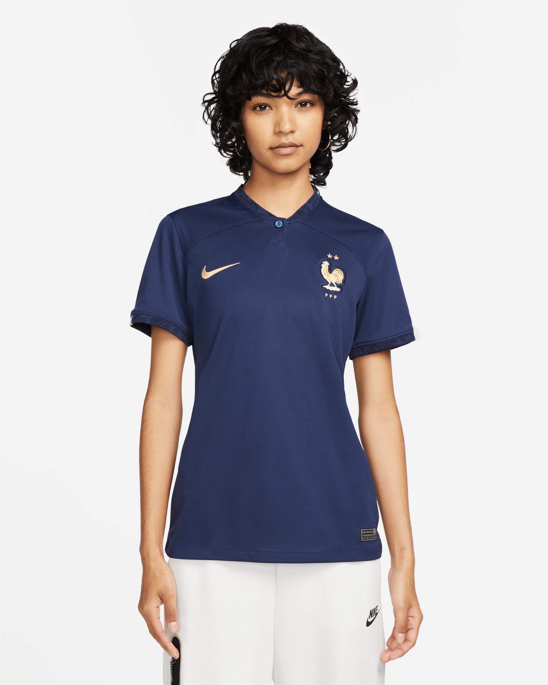 FFF 2022/23 Stadium Home Women's Nike Dri-FIT Football Shirt - Midnight Navy/Midnight Navy/Midnight Navy/Metallic Gold