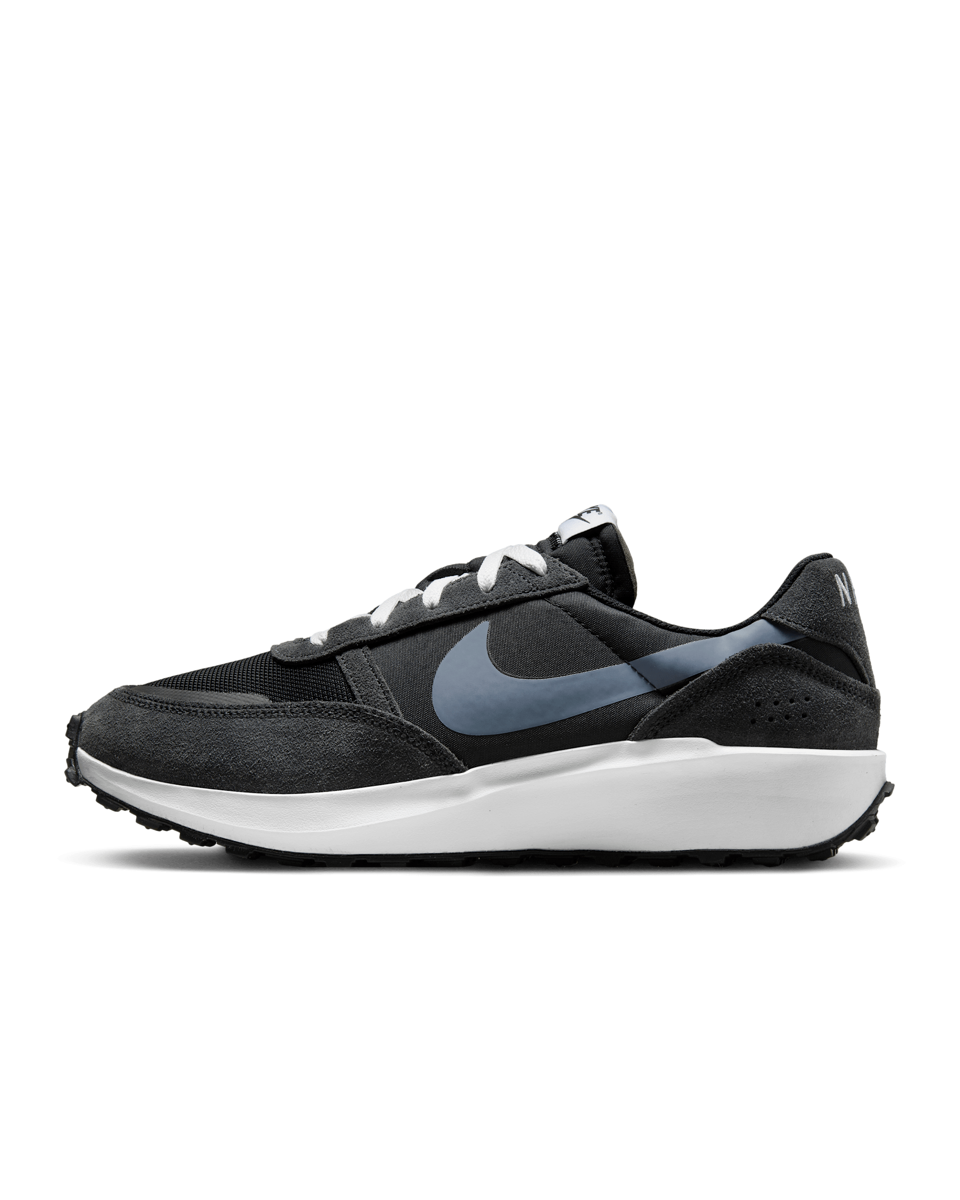 Nike Waffle Nav 男鞋 - 黑色/Off Noir/白色