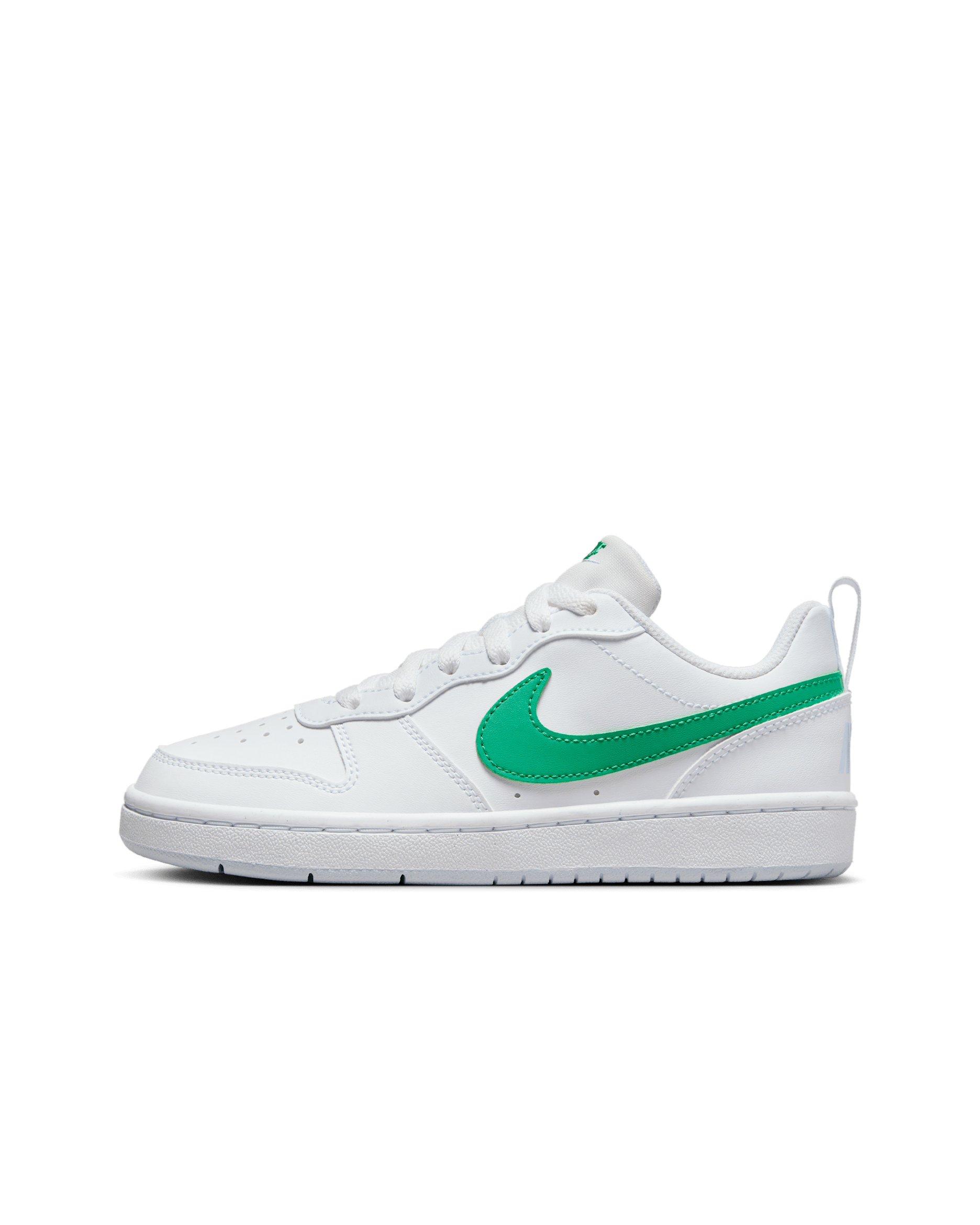 Nike Court Borough Low Recraft Older Kids' Shoes - White/Football Grey/Stadium Green