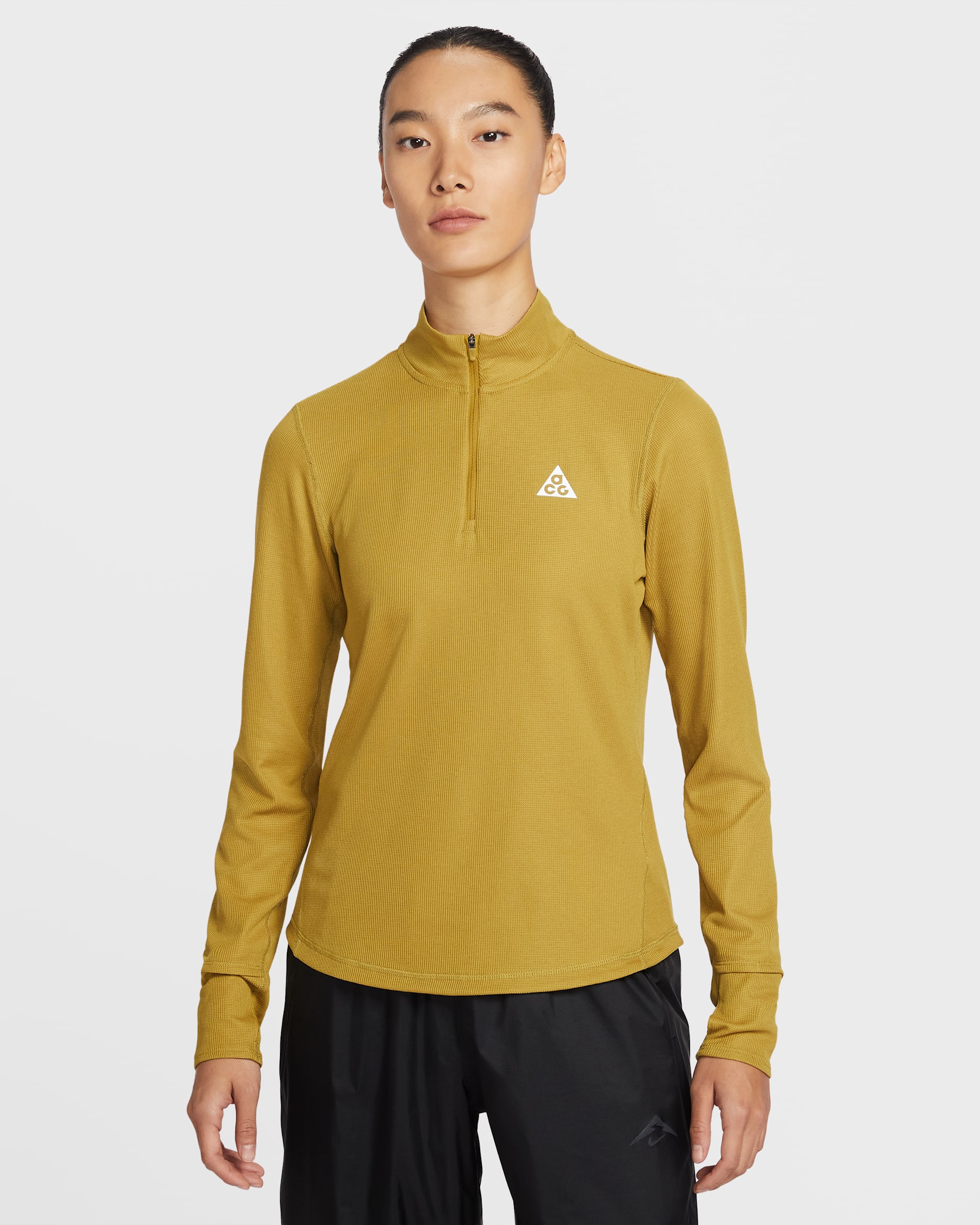 Nike ACG Women's Dri-FIT 1/2-Zip Trail Running Top - Peat Moss/Summit White