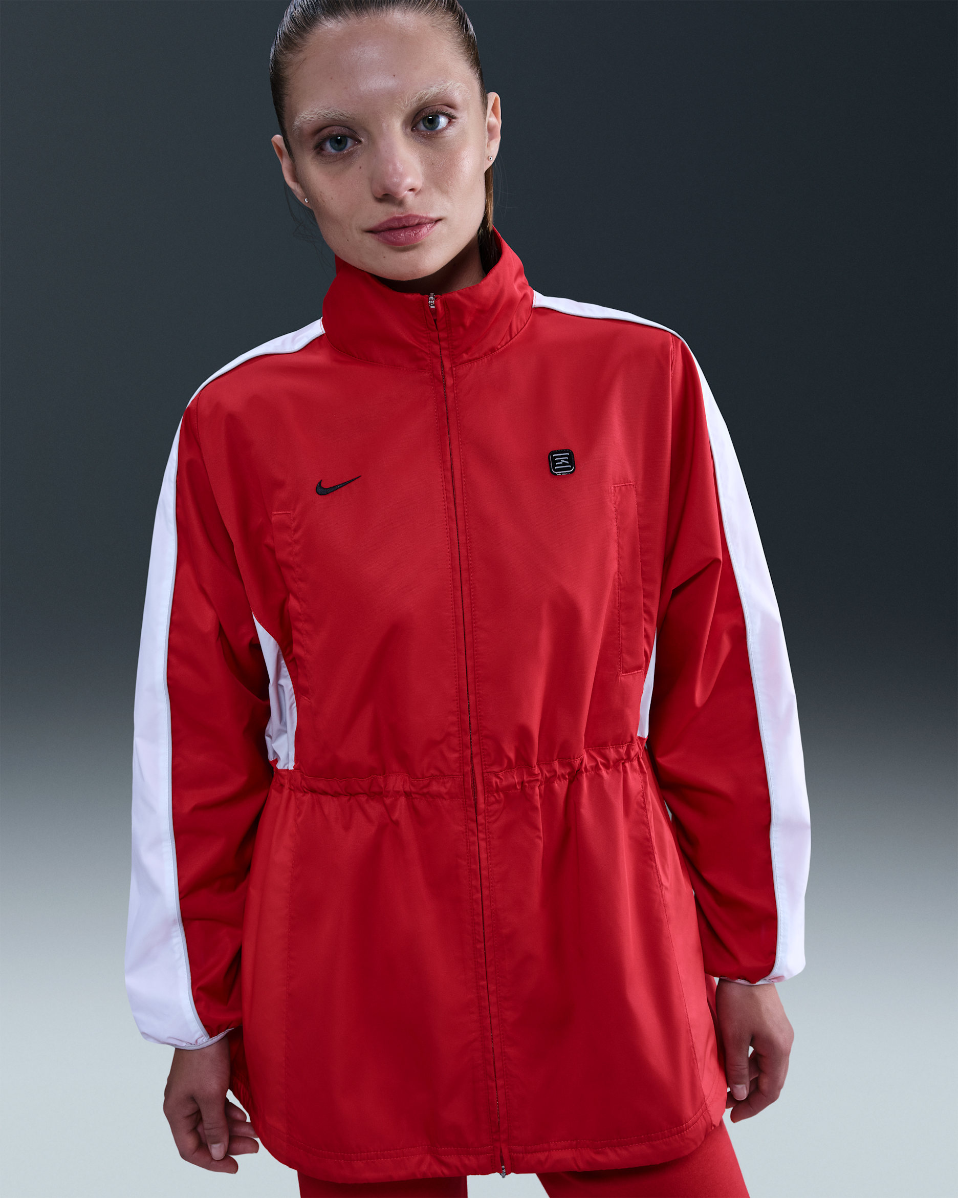 Nike Sportswear Shox Women's Woven Jacket - University Red/White/Grey Fog
