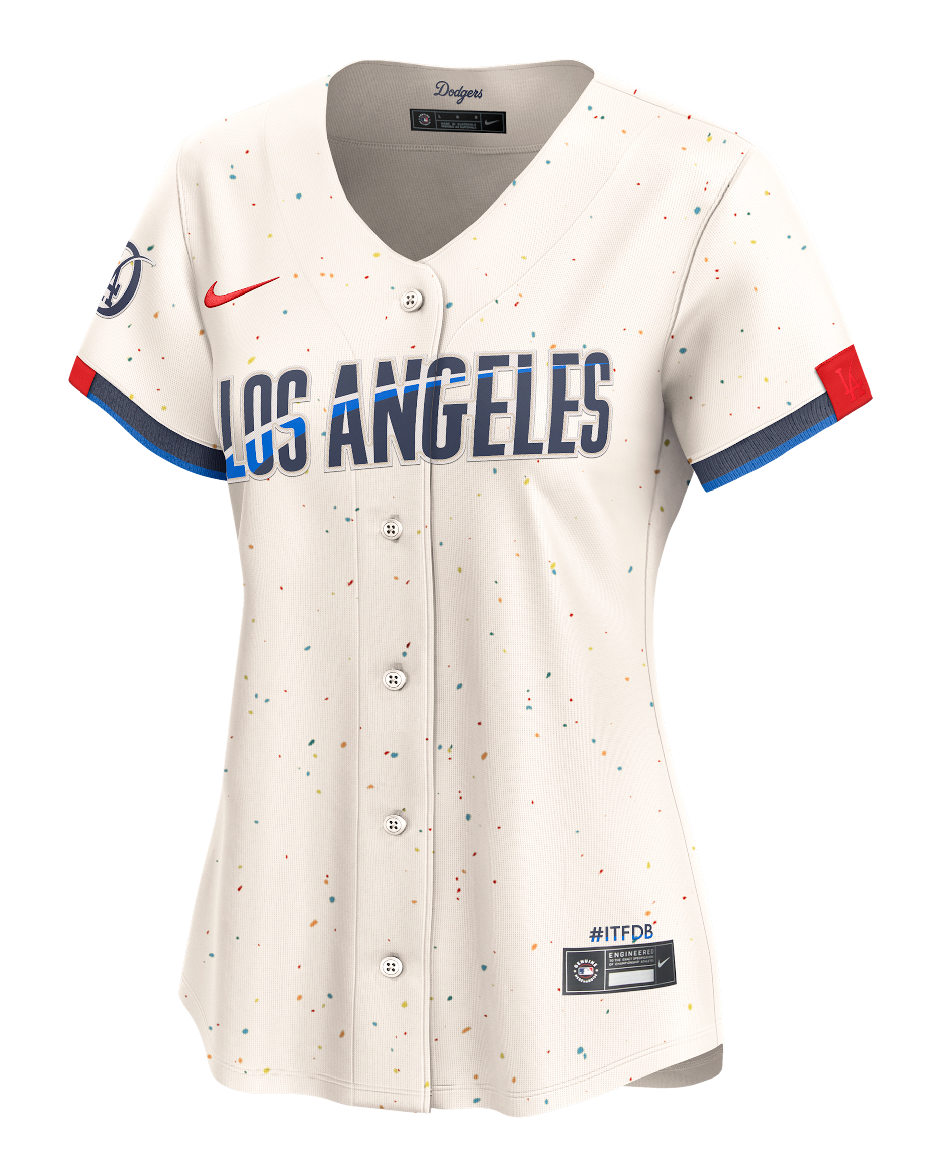 Jersey Nike Dri-FIT ADV de la MLB Limited para mujer Los Angeles Dodgers City Connect - Crema